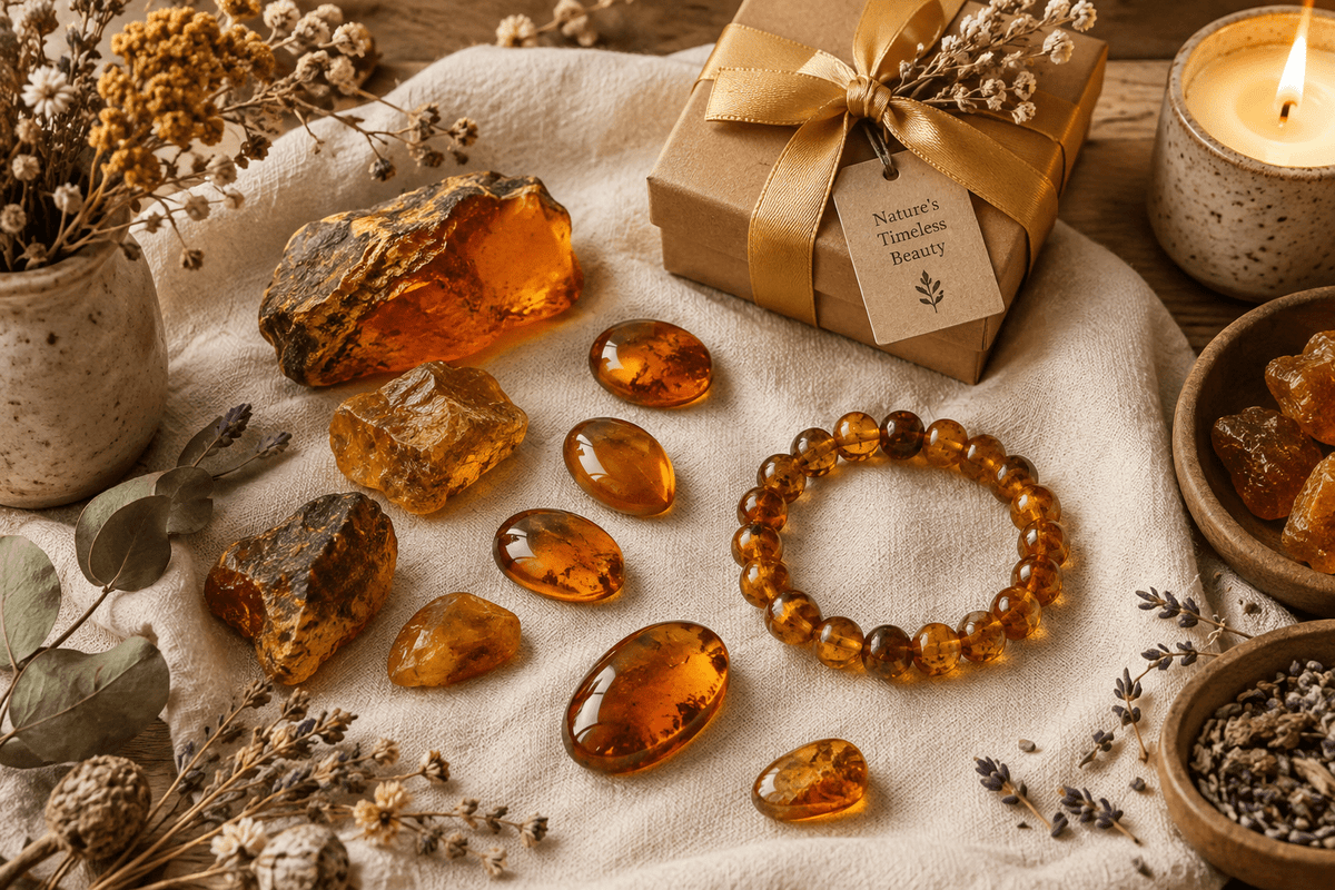 Ambre en Lithothérapie : Quel Cadeau Symbolique Offrir ? - Kumari Legacy