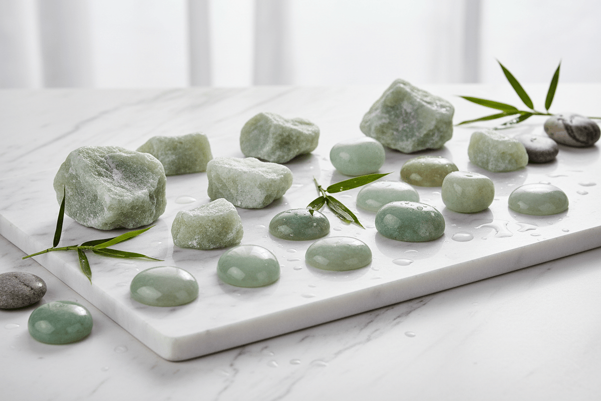 Jadéite Vert d'Eau : Origine et Gemmologie d'une Pierre Rare - Kumari Legacy