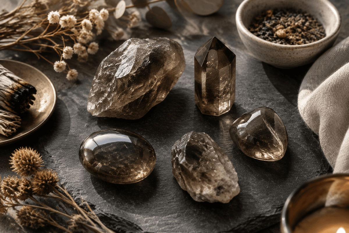 Quartz Fumé : un rituel bien-être pour s'ancrer chaque jour - Kumari Legacy