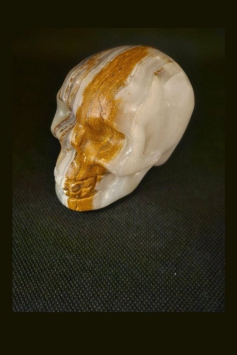 Crâne en Jade d'Afghanistan - Pierre de Sagesse et de Sérénité - Kumari Legacy