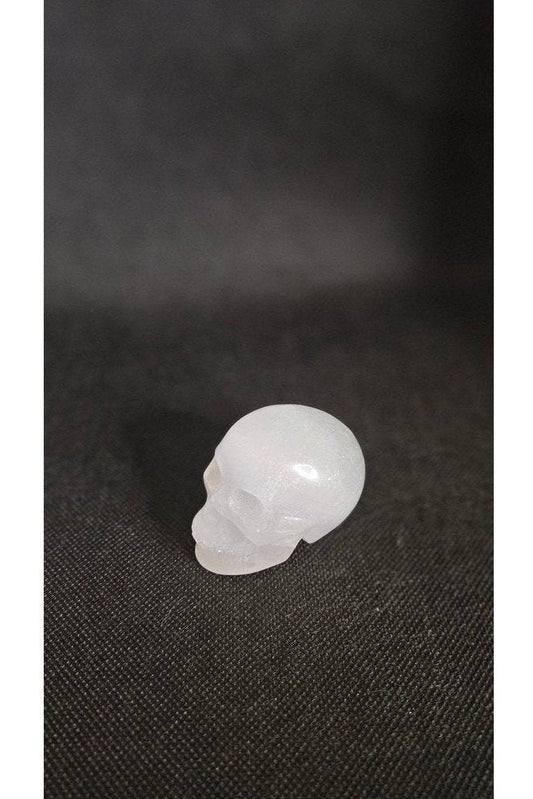 Crâne en Sélénite - Clarté Spirituelle et Harmonie Céleste - Lithotherapie -décoration crâne en pierre naturelle - Kumari Legacy