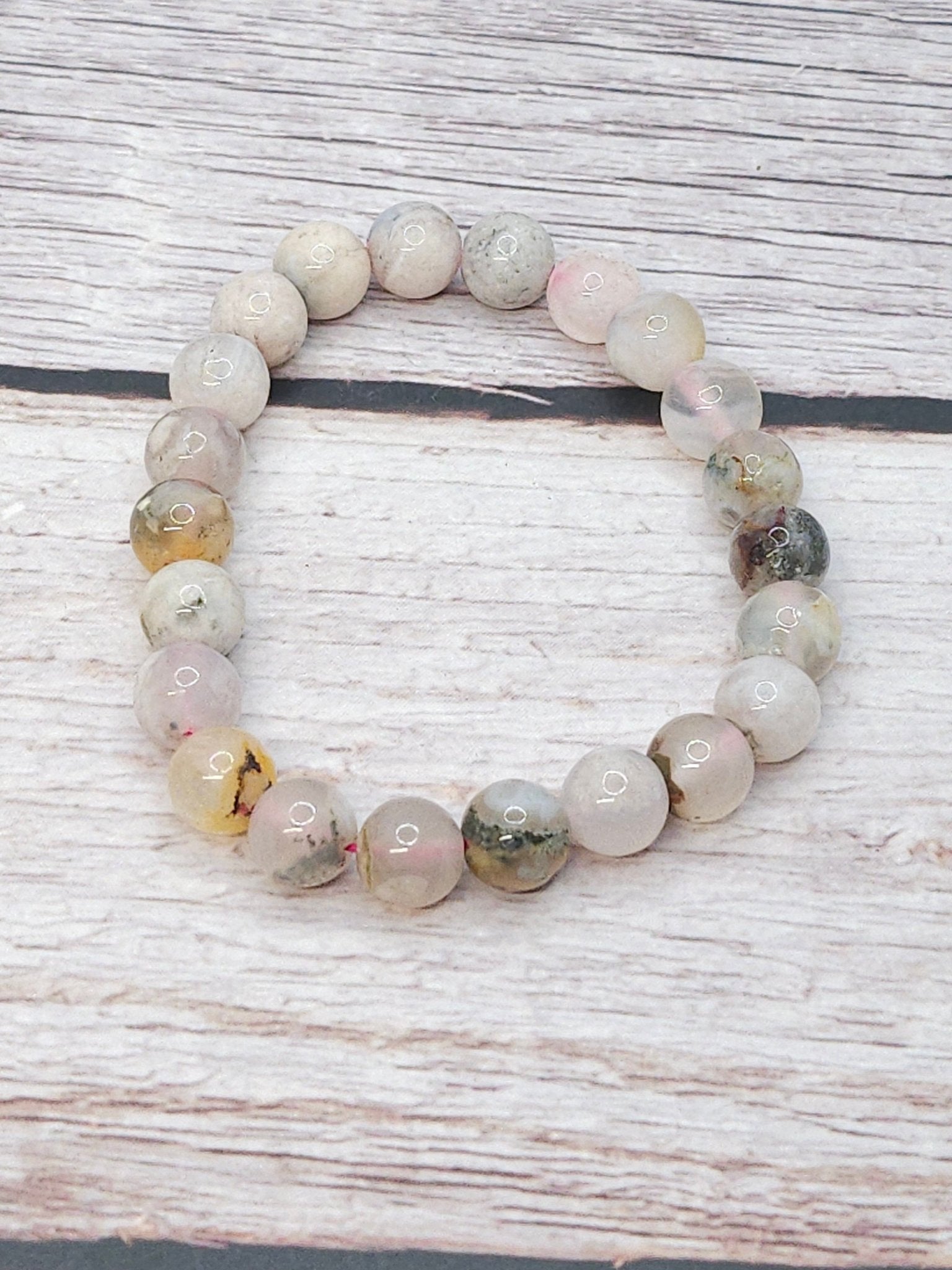 Bracelet Agate Fleur 10mm - Kumari Legacy