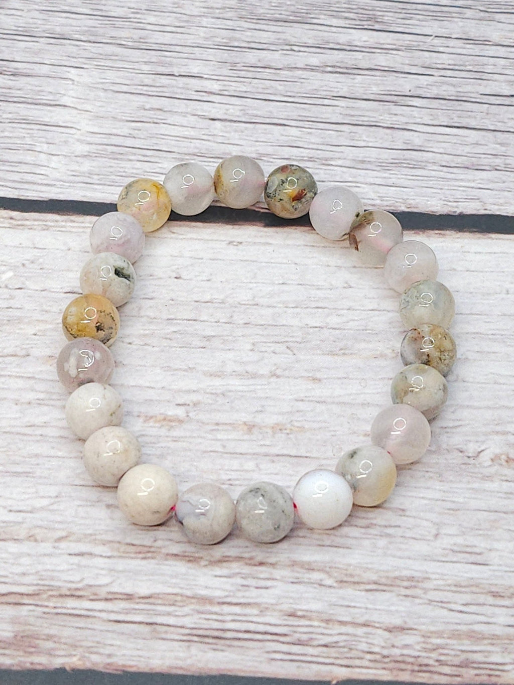 Bracelet Agate Fleur 10mm - Kumari Legacy