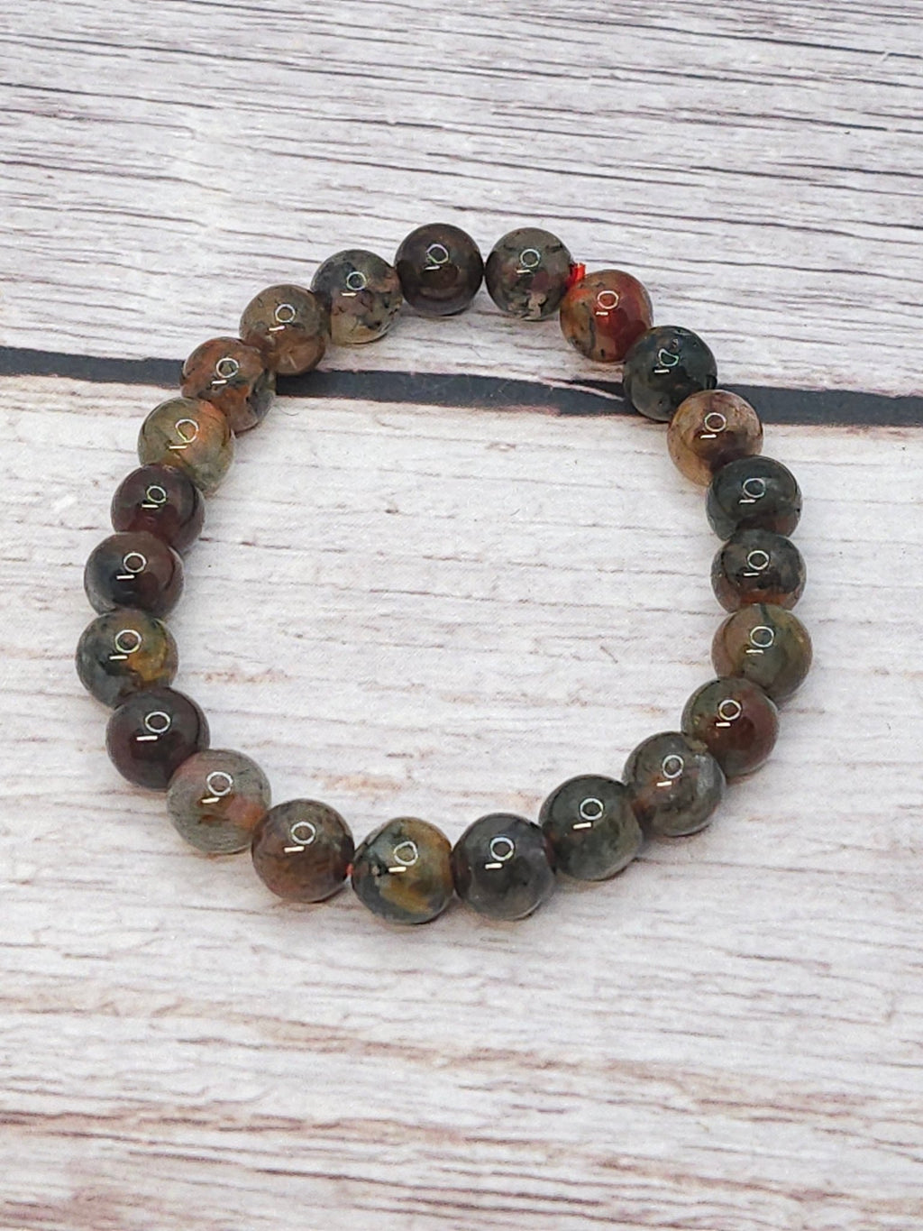 Bracelet Agate Mousse Rouge 8mm - Kumari Legacy