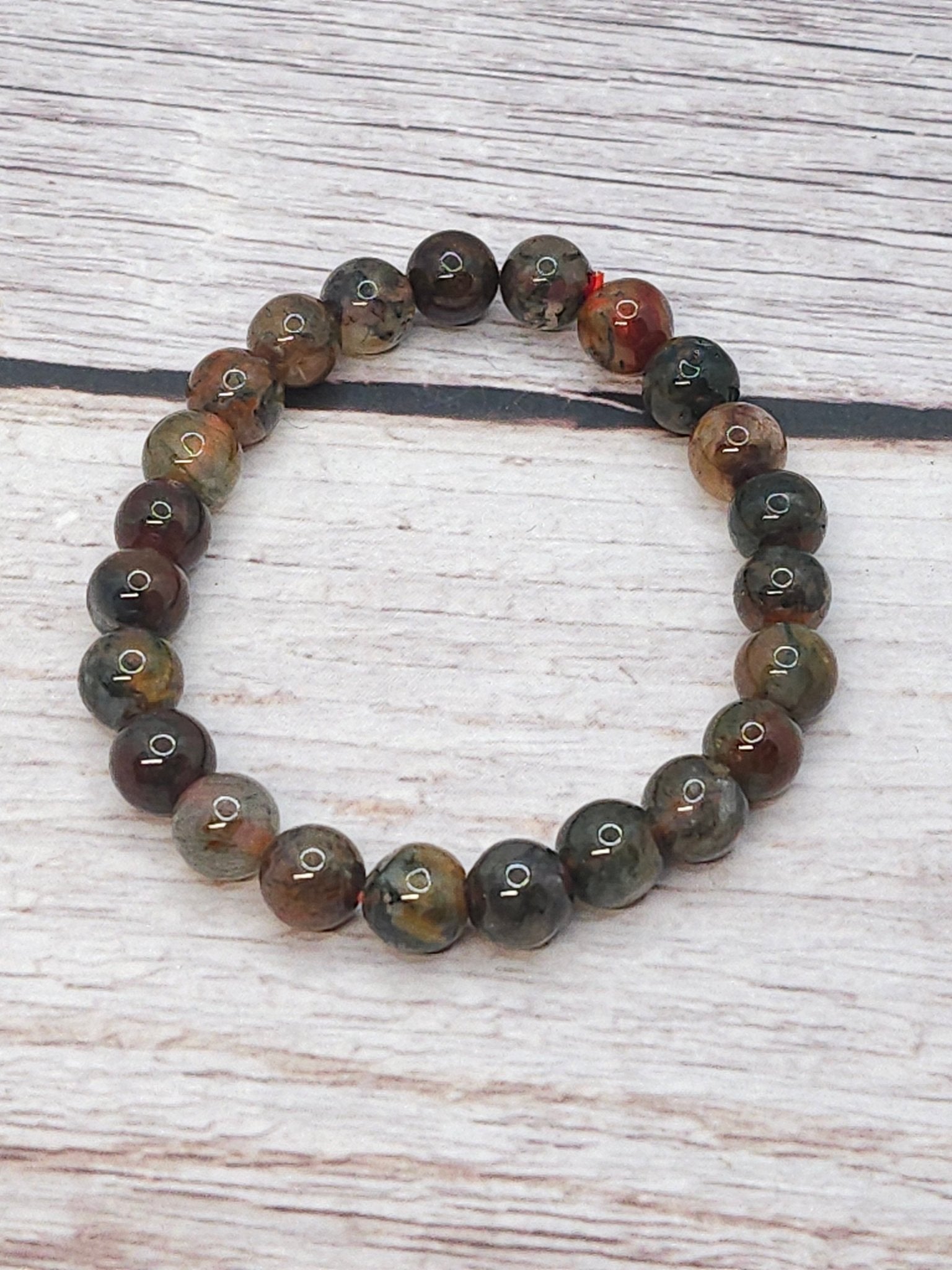 Bracelet Agate Mousse Rouge 8mm - Kumari Legacy