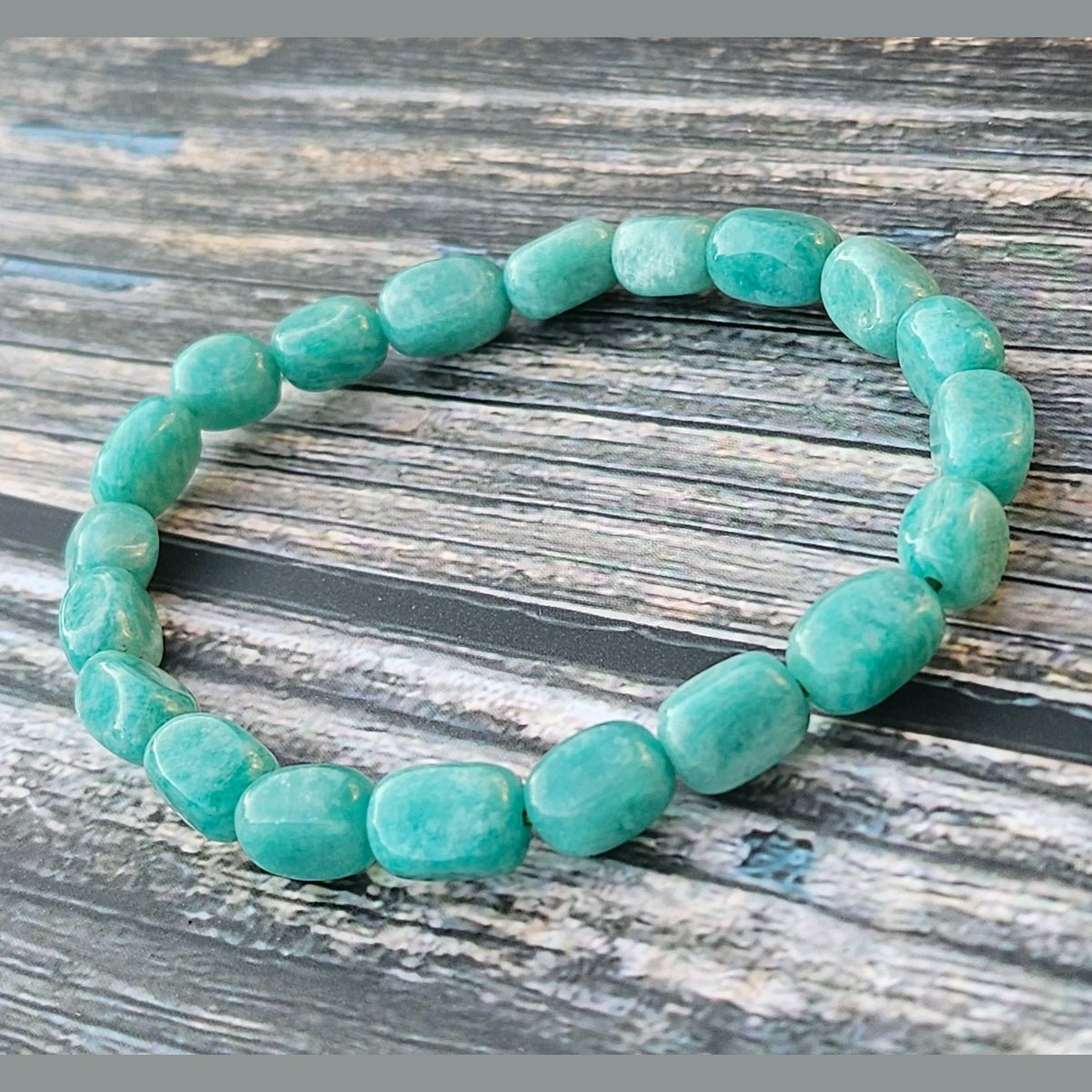 Bracelet Amazonite – Perles galets - Kumari Legacy