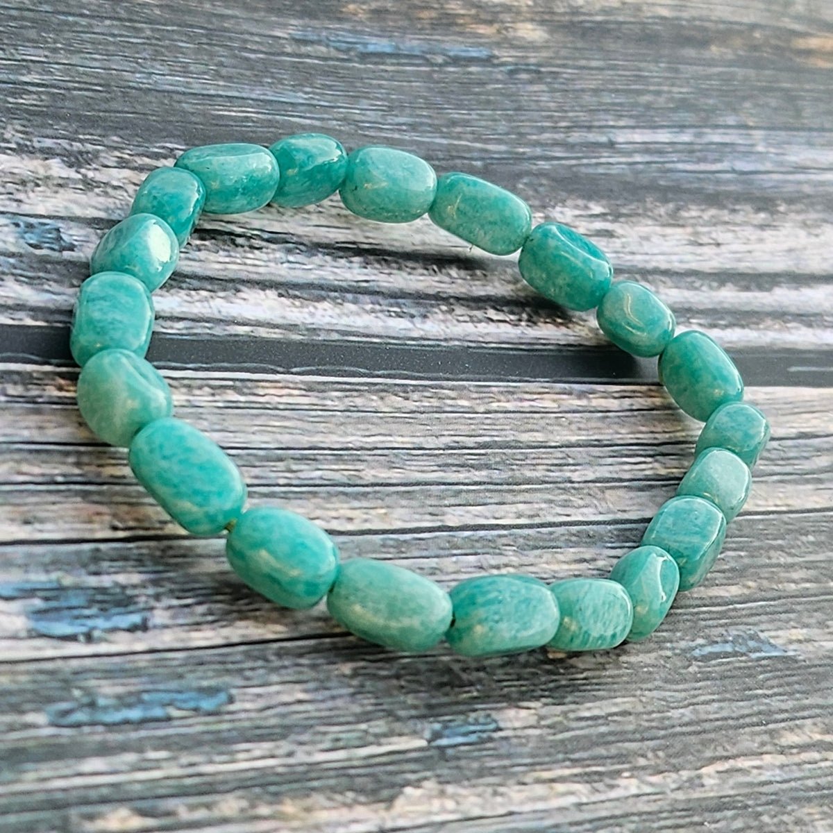 Bracelet Amazonite – Perles galets - Kumari Legacy