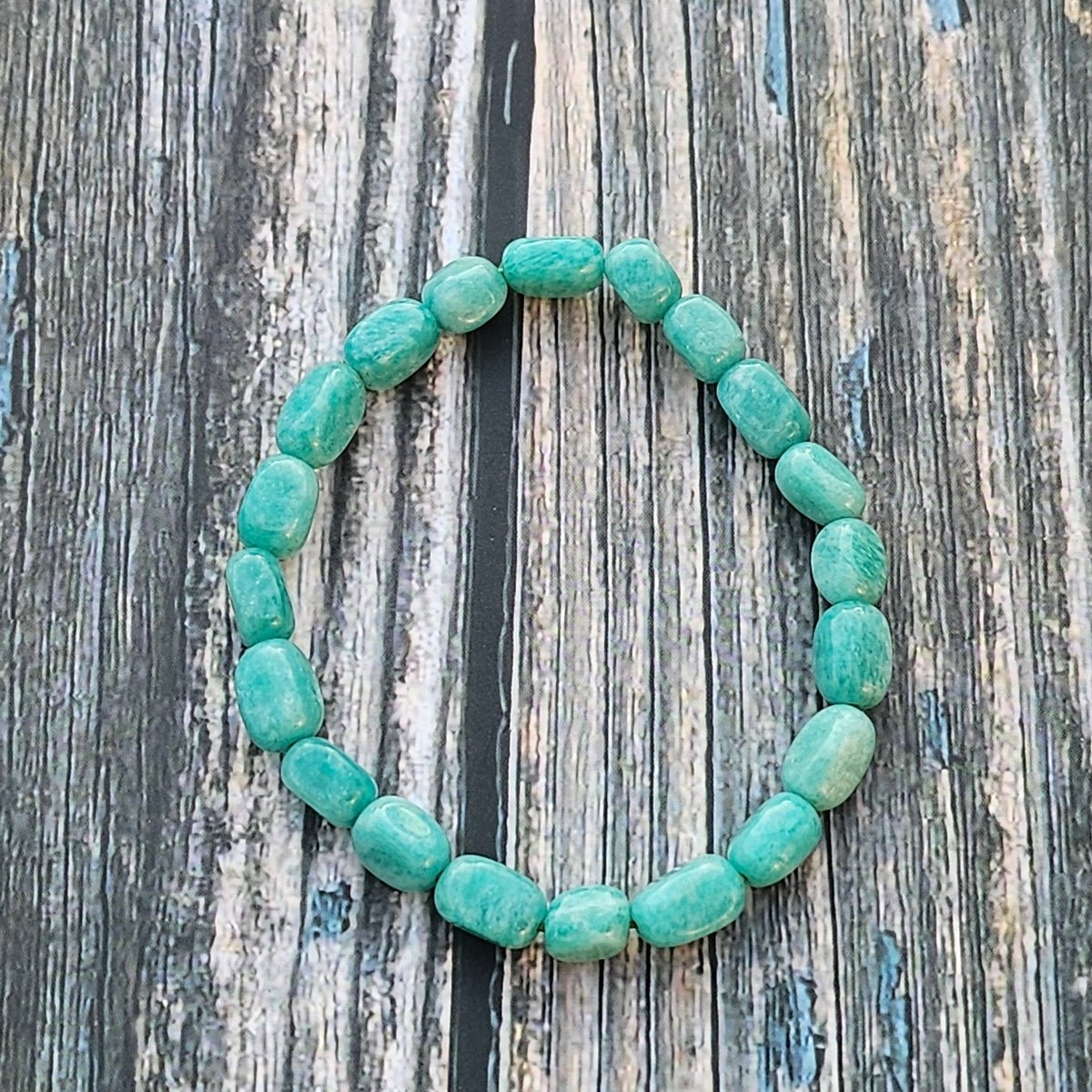 Bracelet Amazonite – Perles galets - Kumari Legacy