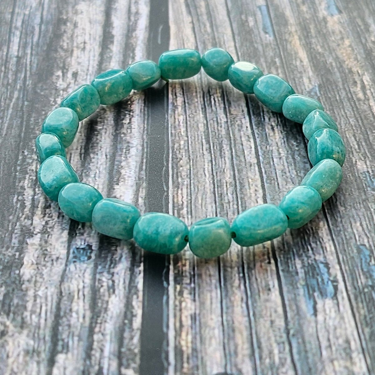 Bracelet Amazonite – Perles galets - Kumari Legacy
