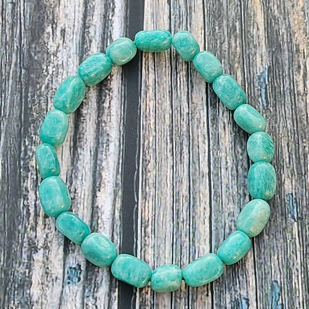 Bracelet Amazonite – Perles galets - Kumari Legacy