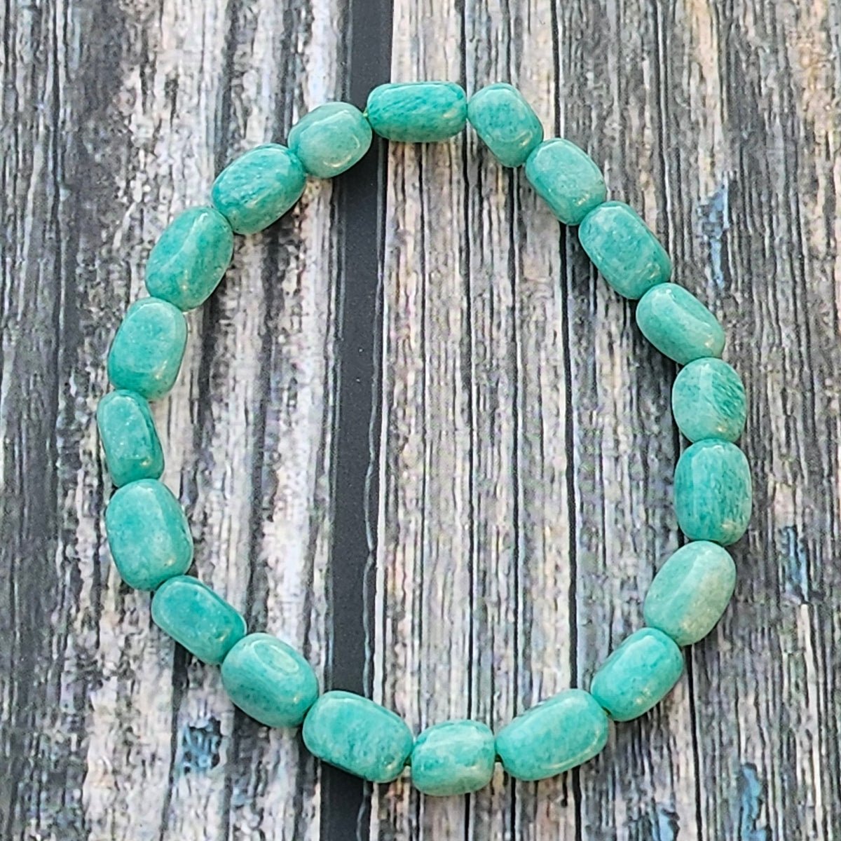 Bracelet Amazonite – Perles galets - Kumari Legacy