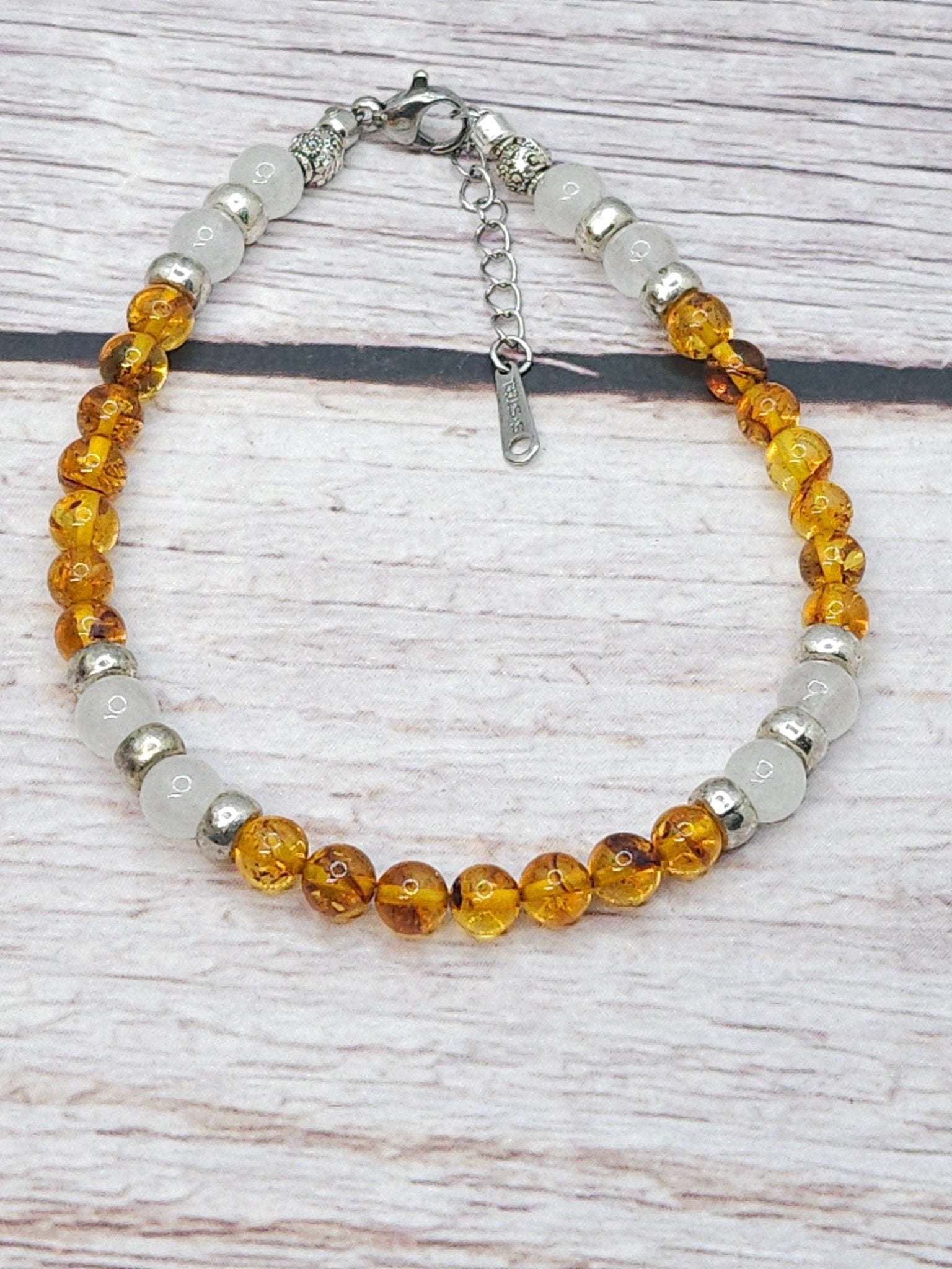 Bracelet Ambre Fleurie de Madagascar 4mm - Kumari Legacy