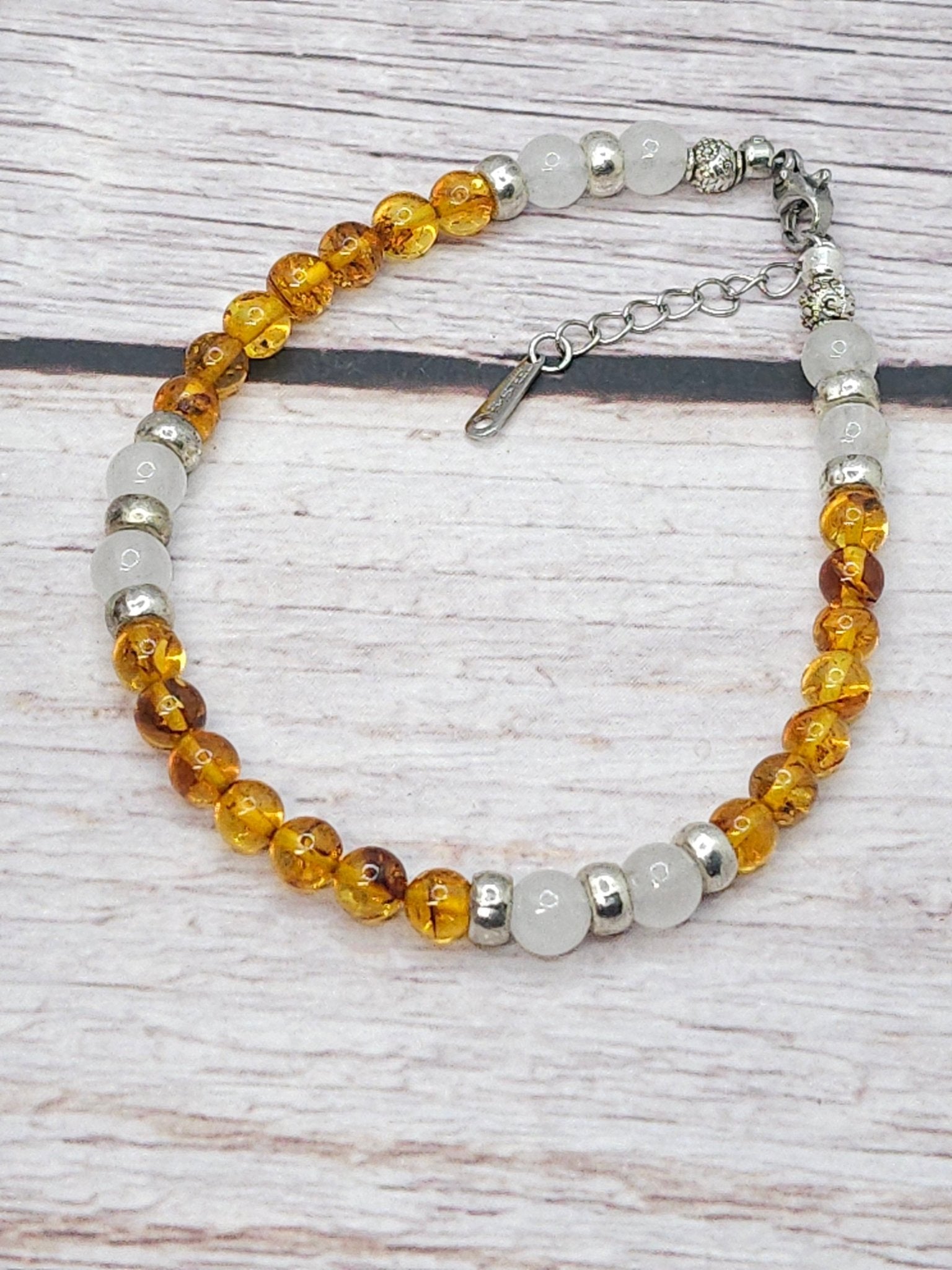 Bracelet Ambre Fleurie de Madagascar 4mm - Kumari Legacy