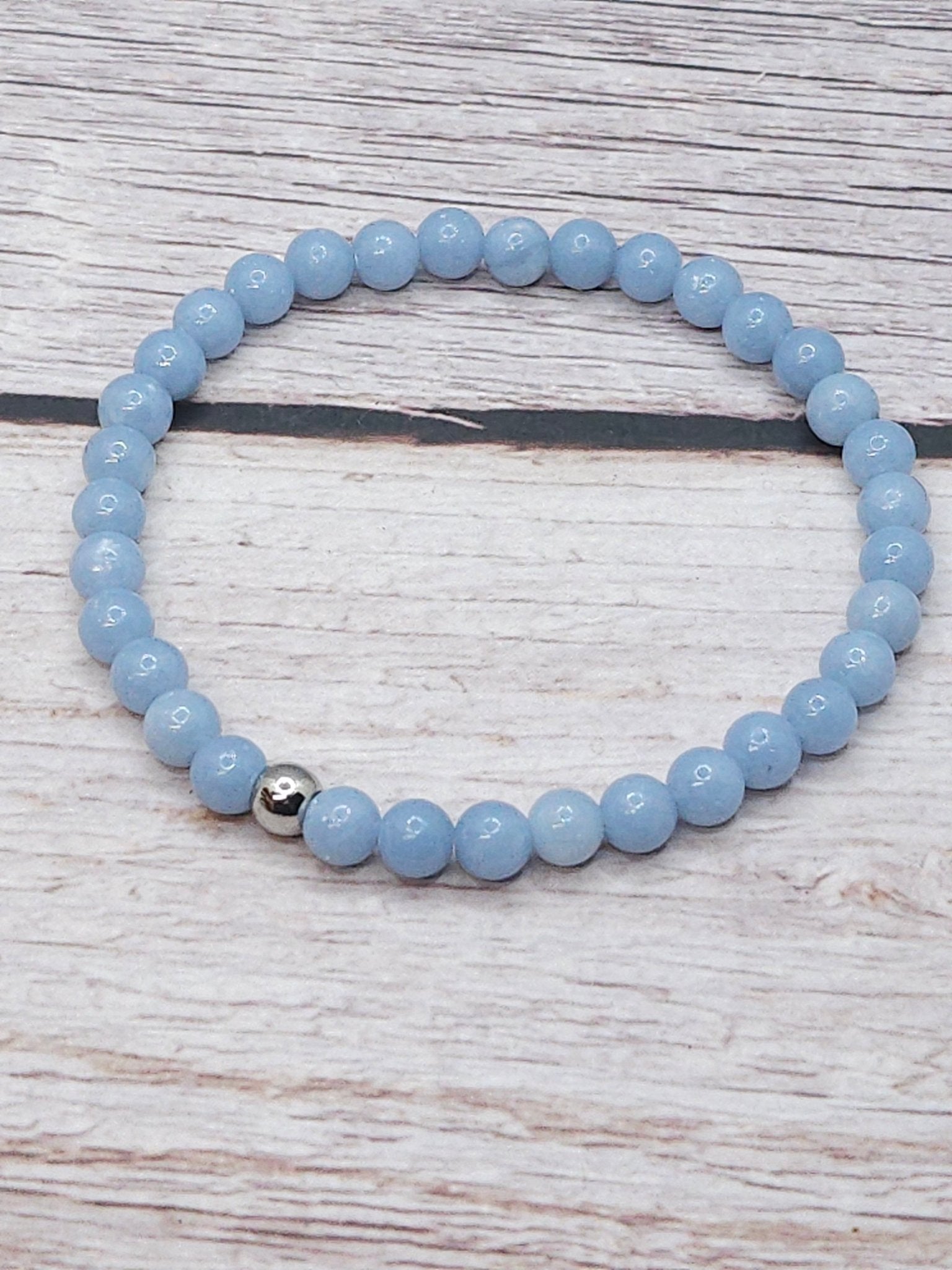 Bracelet Angélite 6mm - Kumari Legacy