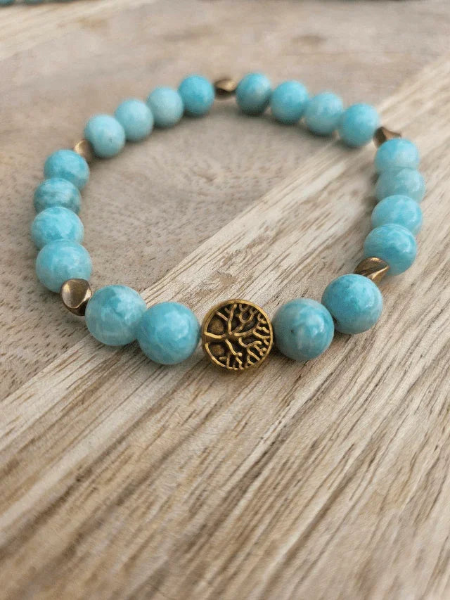 Bracelet “Artemis” – Amazonite 8 mm – Personnalisable & Sur mesure - Kumari Legacy