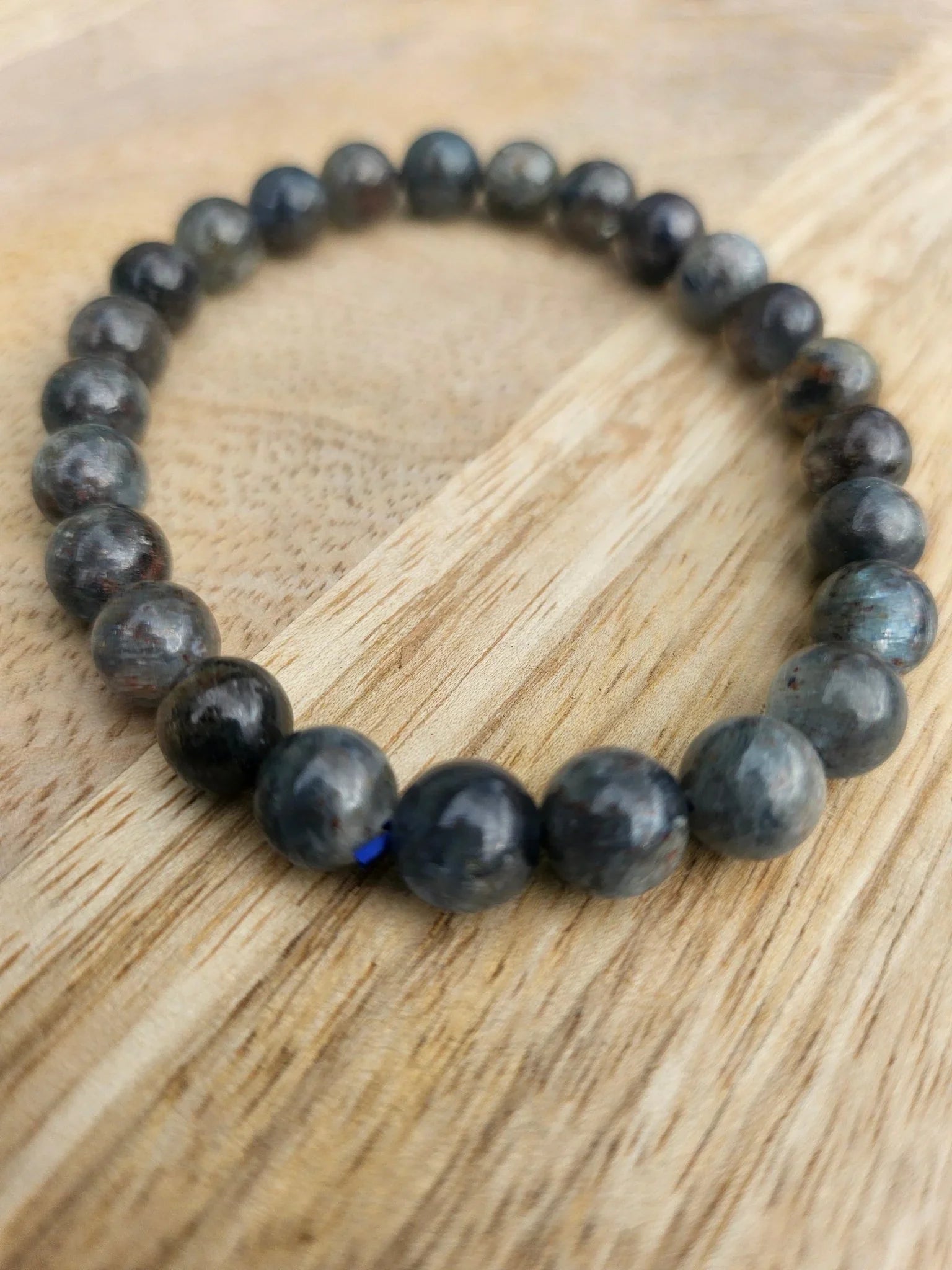 Bracelet “Athéna” – Cyanite Bleue 8 mm – Sur mesure - Kumari Legacy