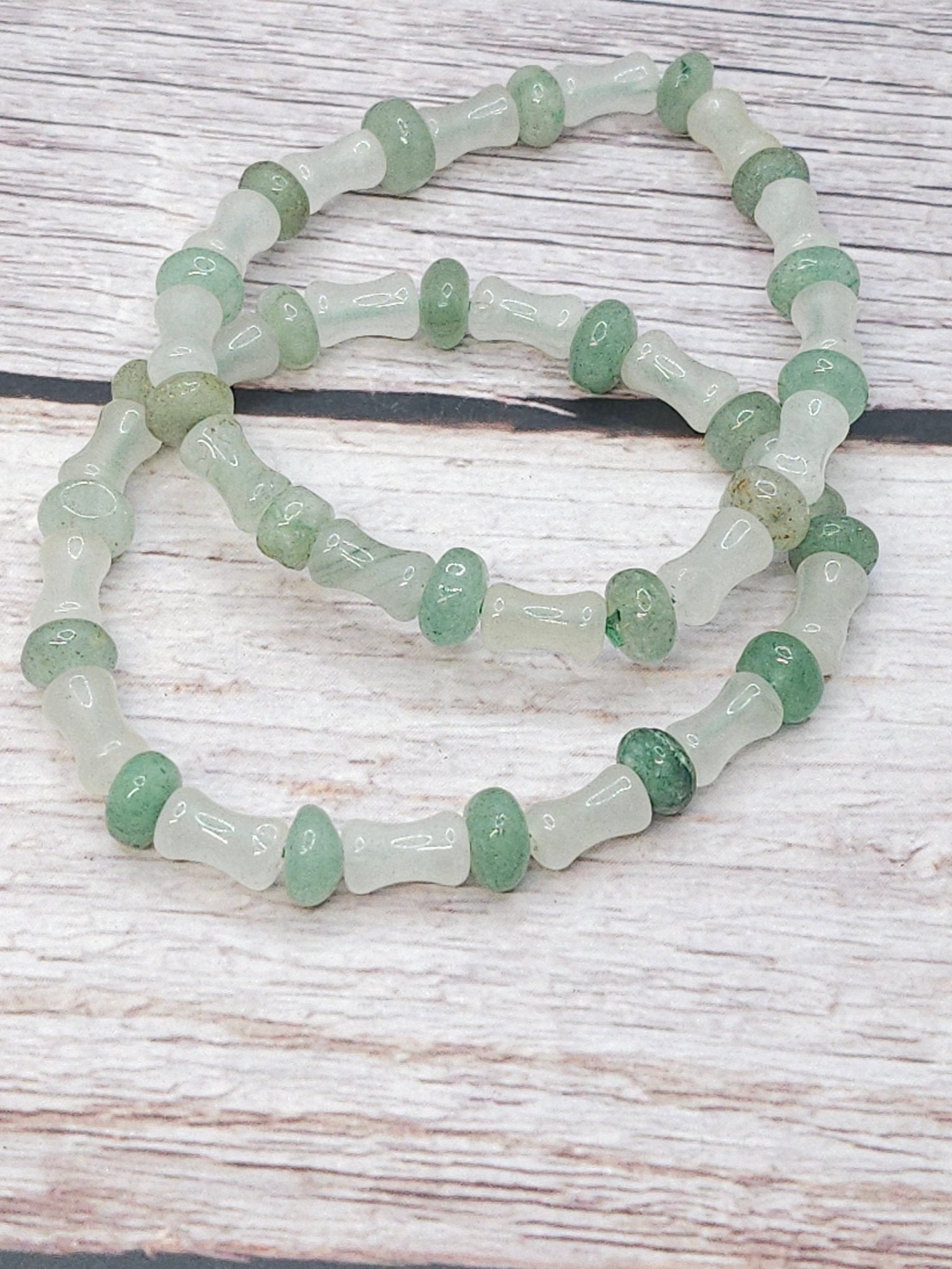 Bracelet Aventurine Verte (perle baril) 6mm - Kumari Legacy