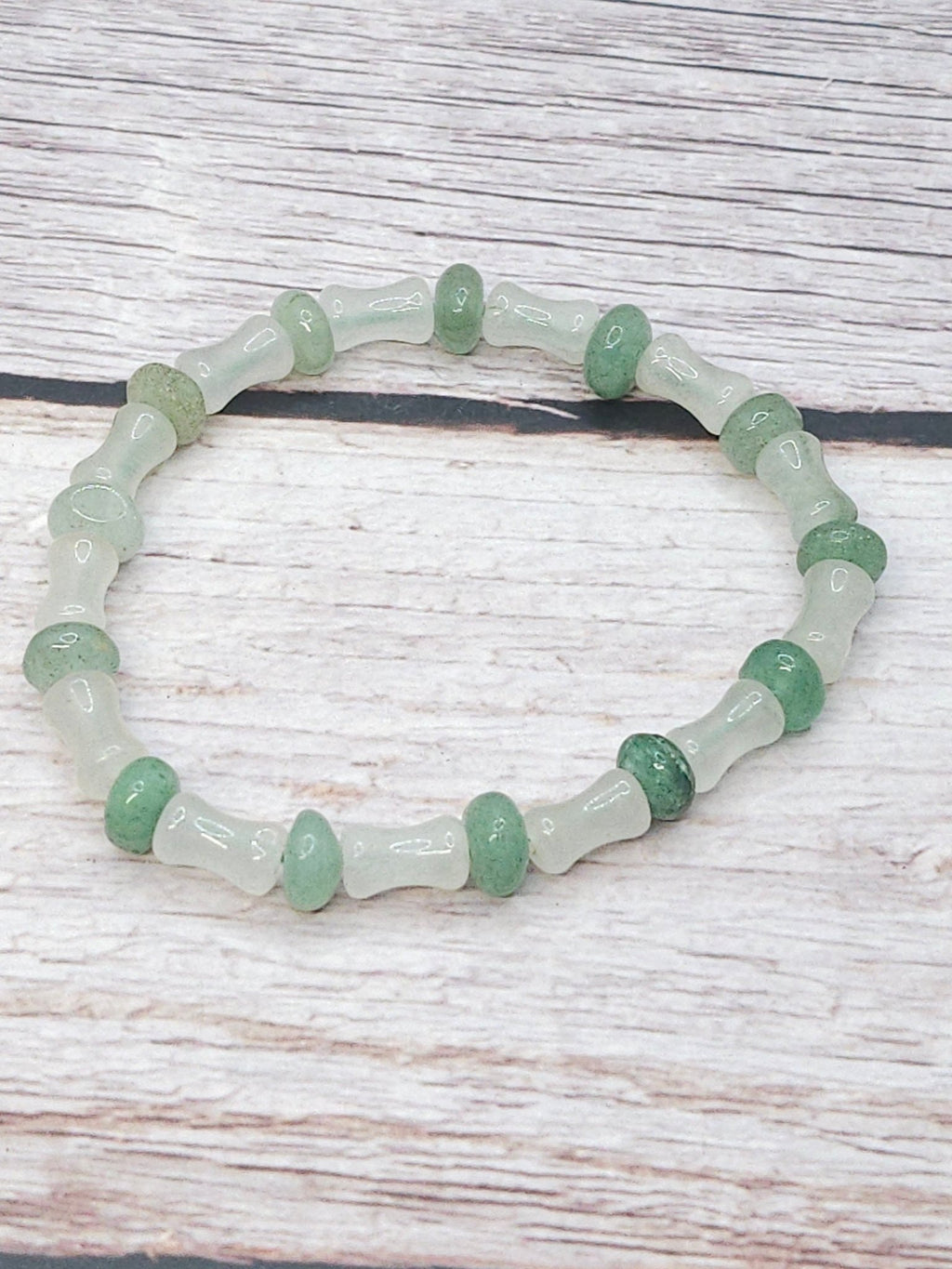 Bracelet Aventurine Verte (perle baril) 6mm - Kumari Legacy