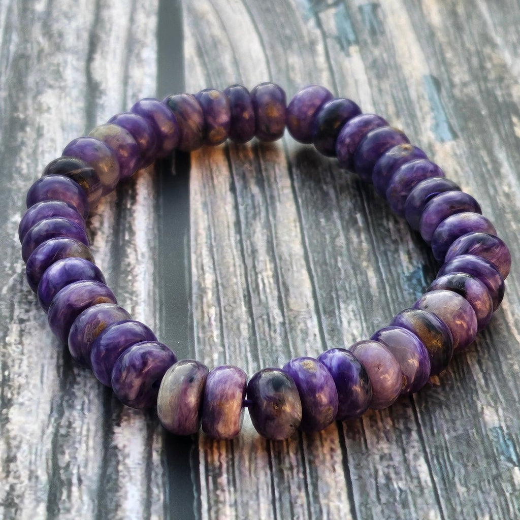 Bracelet Charoïte – Perles donuts - Kumari Legacy