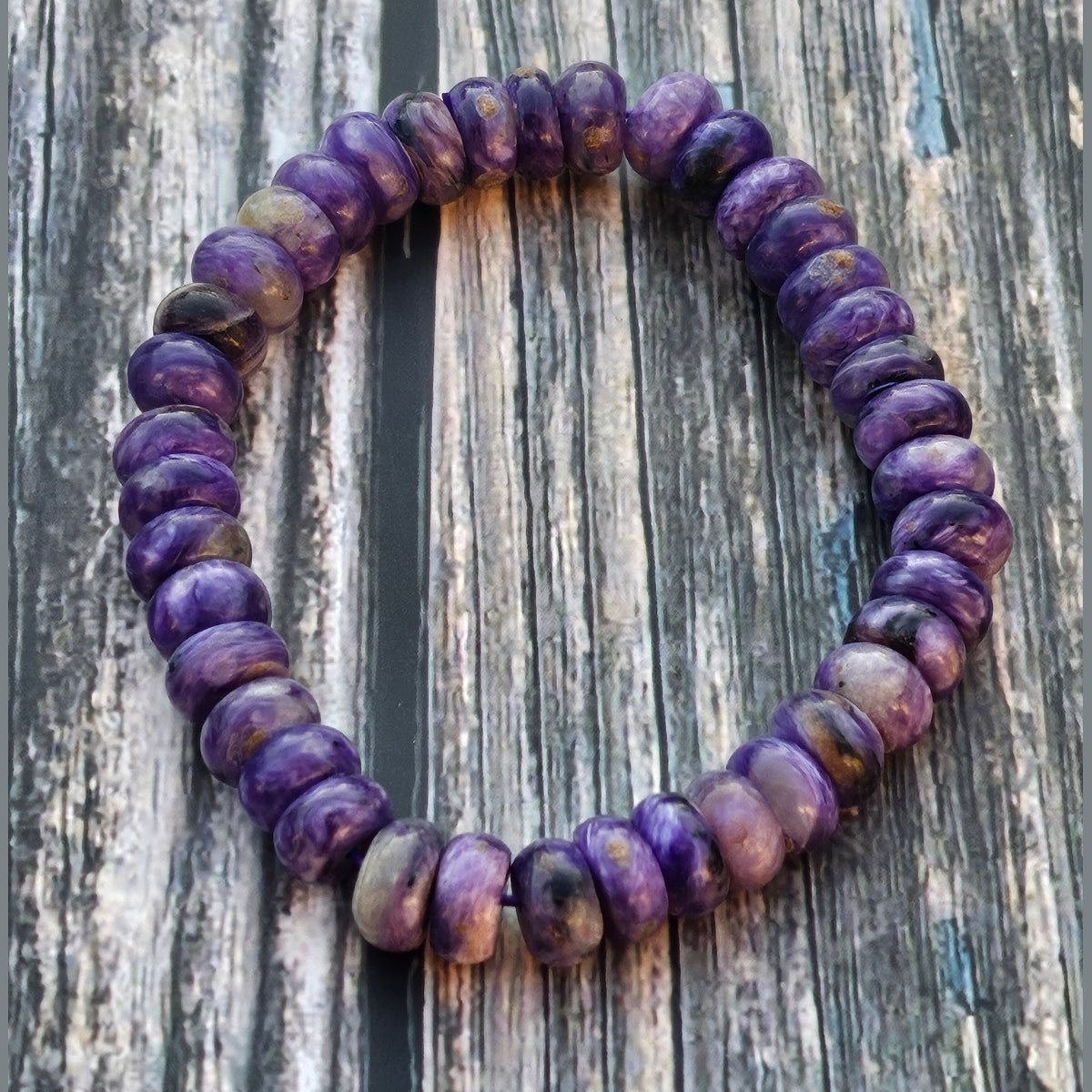 Bracelet Charoïte – Perles donuts - Kumari Legacy