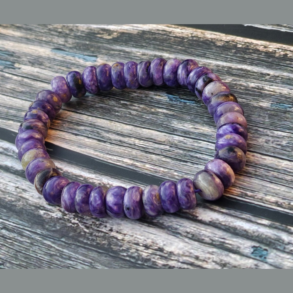 Bracelet Charoïte – Perles donuts - Kumari Legacy