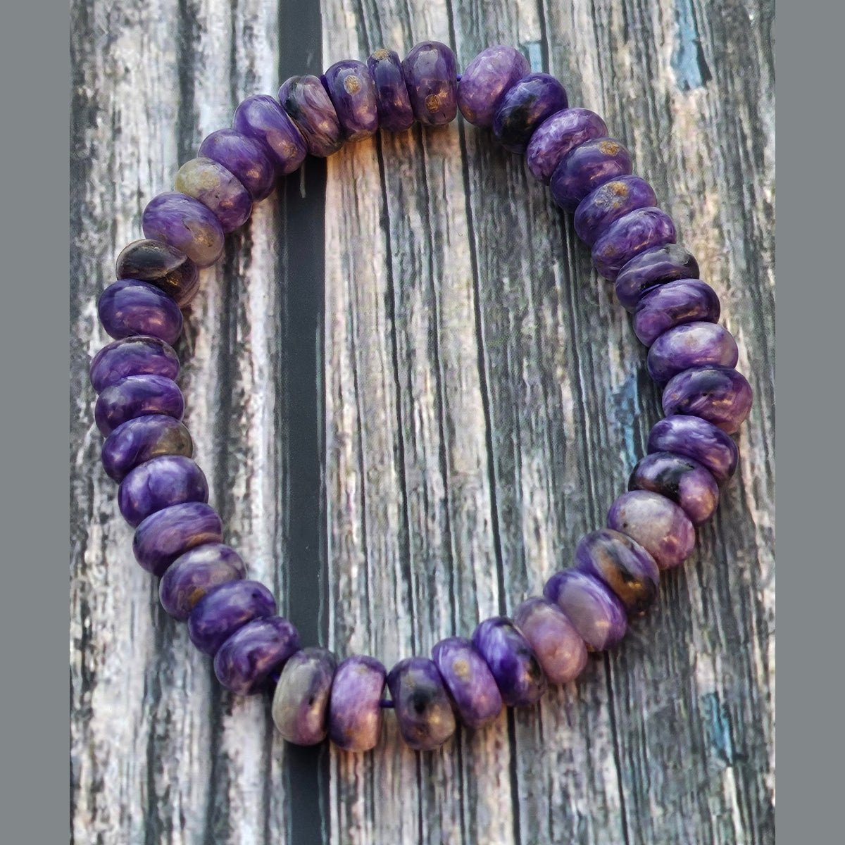Bracelet Charoïte – Perles donuts - Kumari Legacy