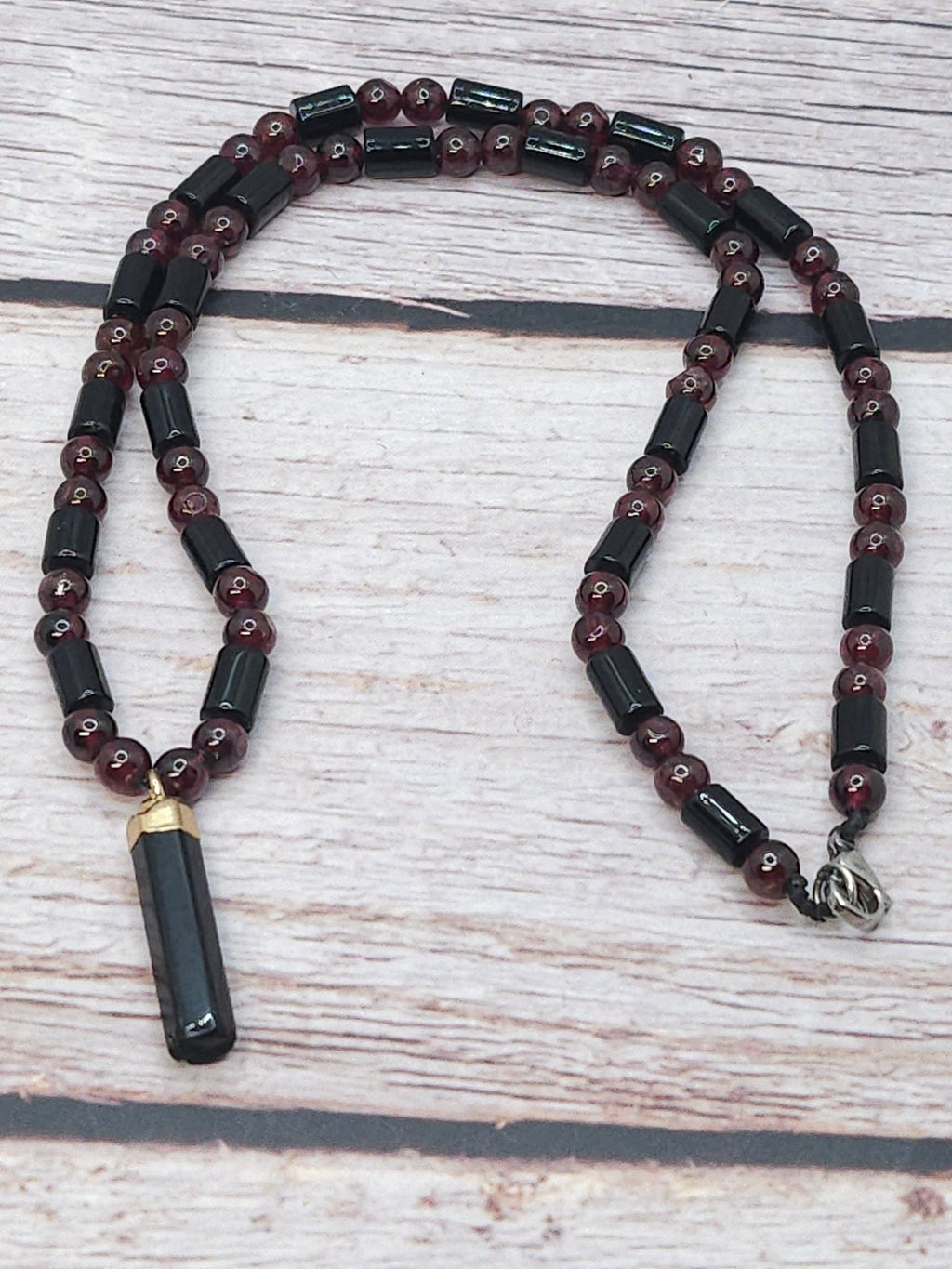 Bracelet Ensemble Collier + Bracelet Grenat & Tourmaline 4mm - Kumari Legacy