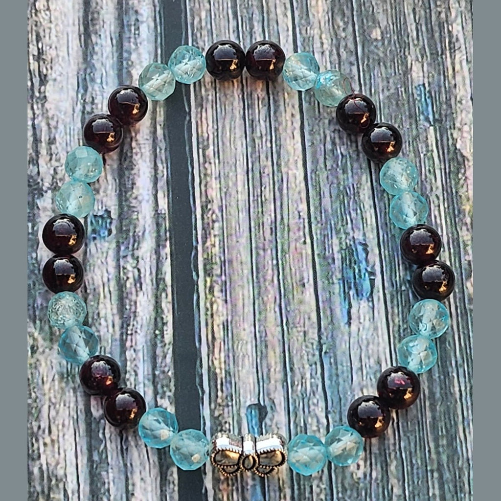 Bracelet Grenat & Topaze facettée - Kumari Legacy