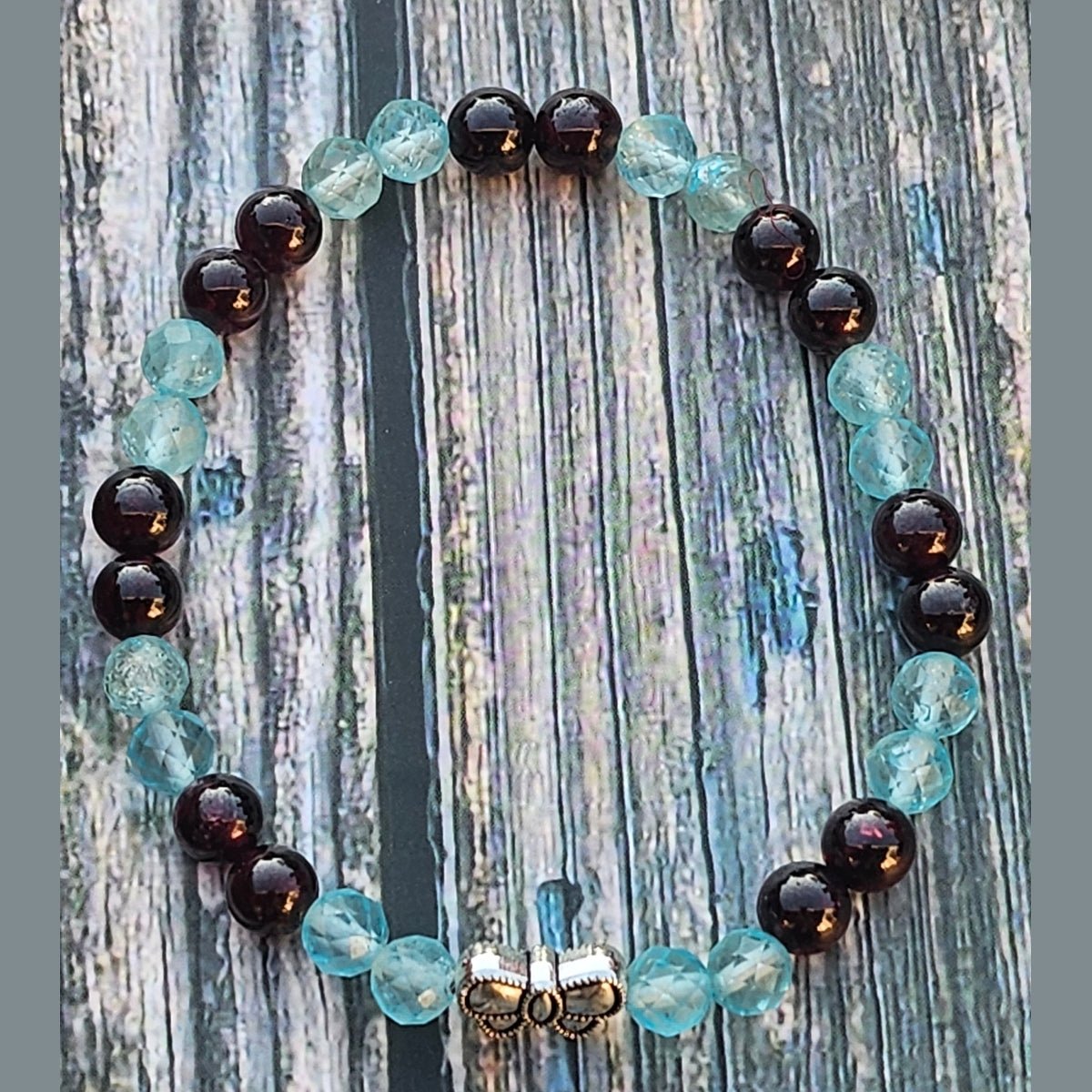 Bracelet Grenat & Topaze facettée - Kumari Legacy