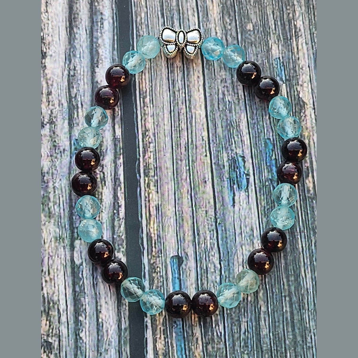 Bracelet Grenat & Topaze facettée - Kumari Legacy