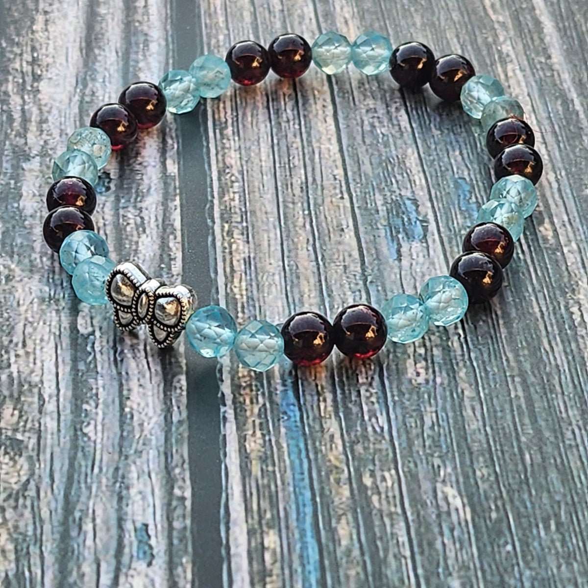 Bracelet Grenat & Topaze facettée - Kumari Legacy