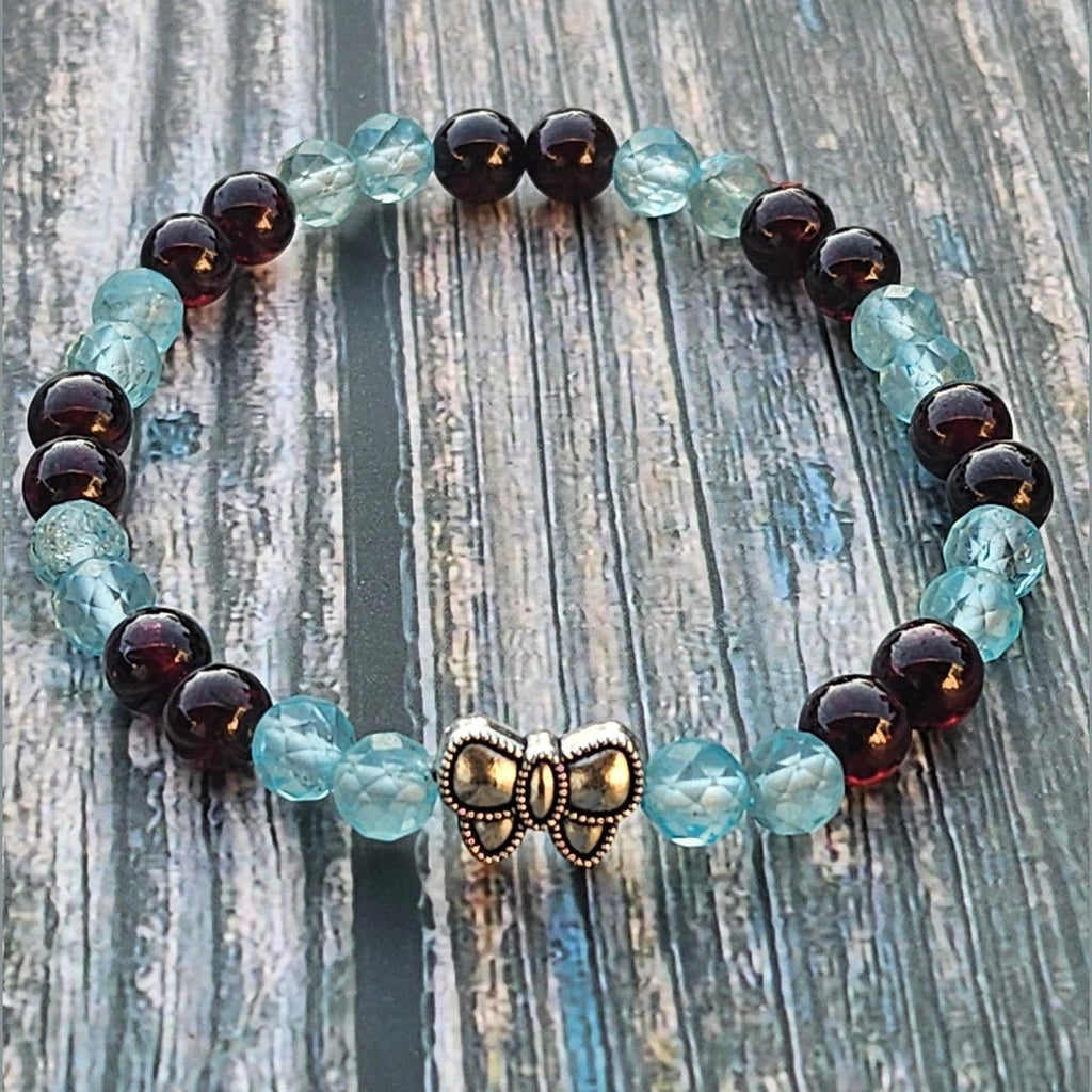 Bracelet Grenat & Topaze facettée - Kumari Legacy
