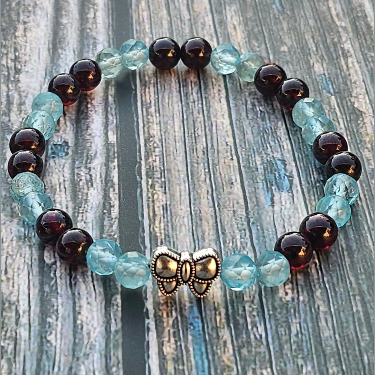 Bracelet Grenat & Topaze facettée - Kumari Legacy