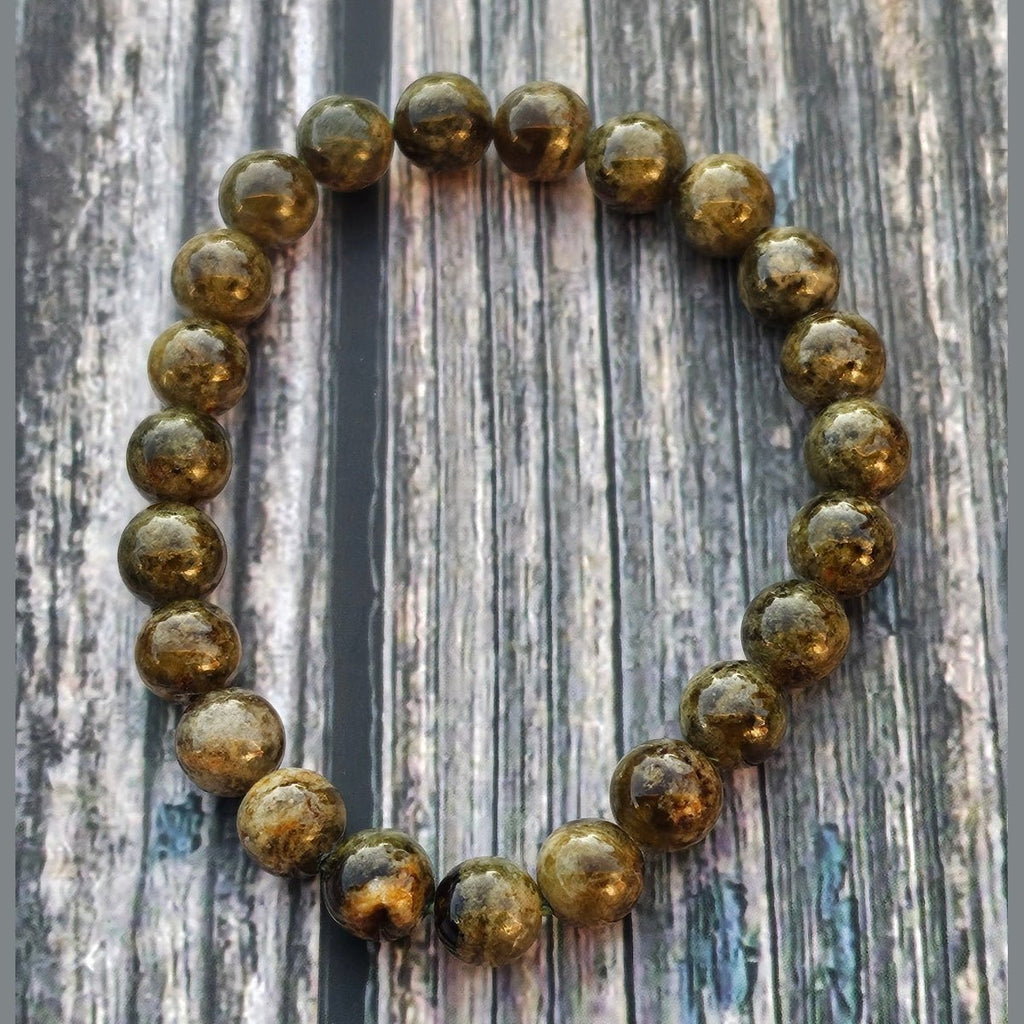 Bracelet Grenat vert – 8mm - Kumari Legacy