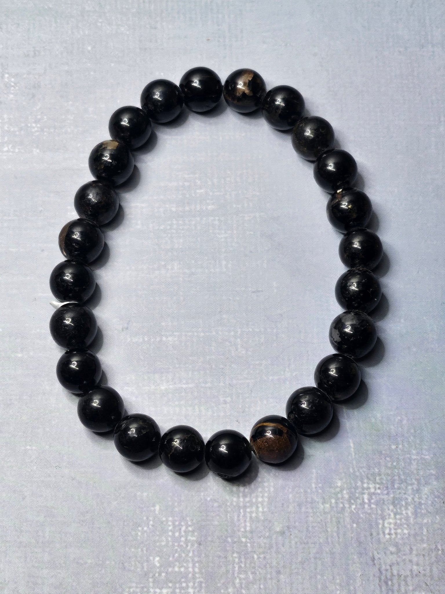 Bracelet “Hades” – Tourmaline Noire 8 mm – Sur mesure - Kumari Legacy