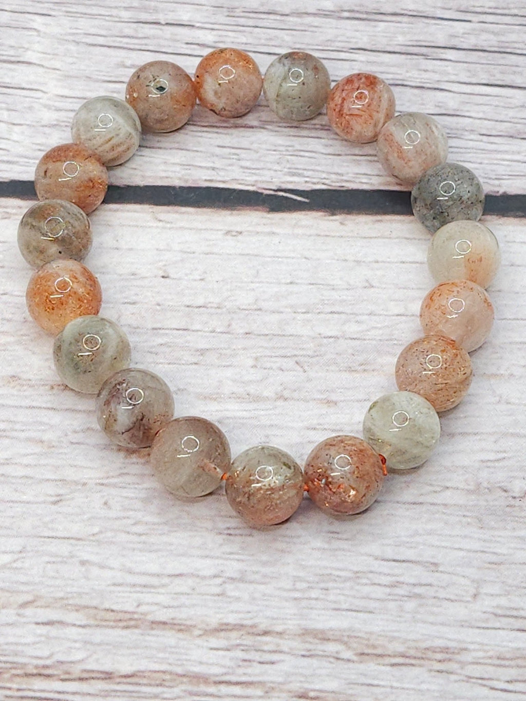 Bracelet Héliolite (Pierre de Soleil) 10mm - Kumari Legacy
