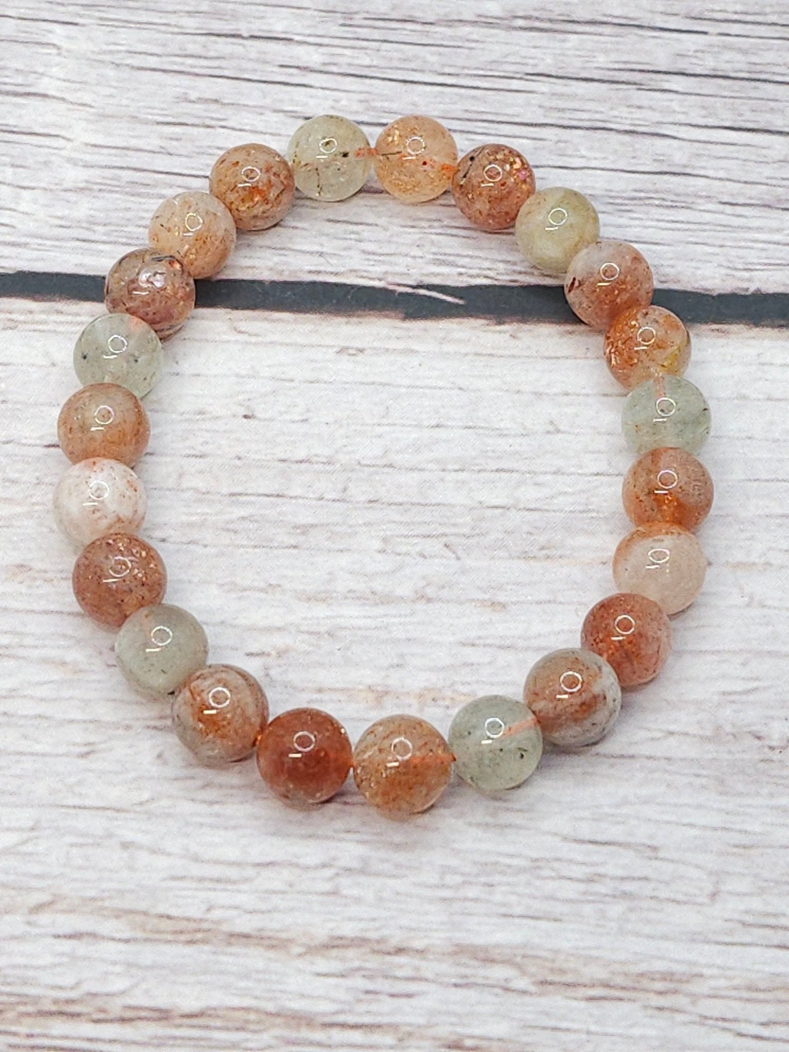 Bracelet Héliolite (Pierre de Soleil) 8mm - Kumari Legacy