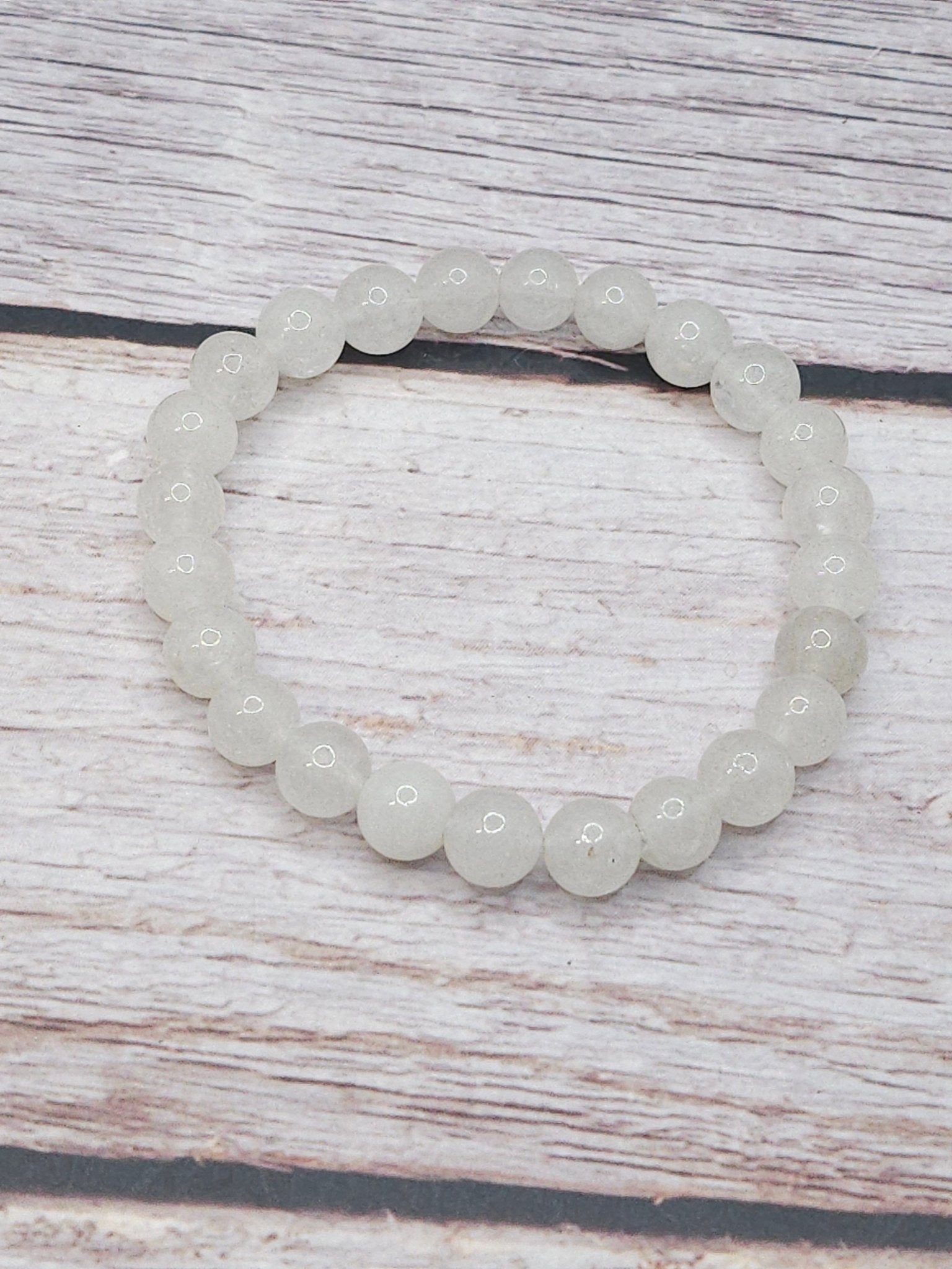 Bracelet Jade Blanc 8mm - Kumari Legacy