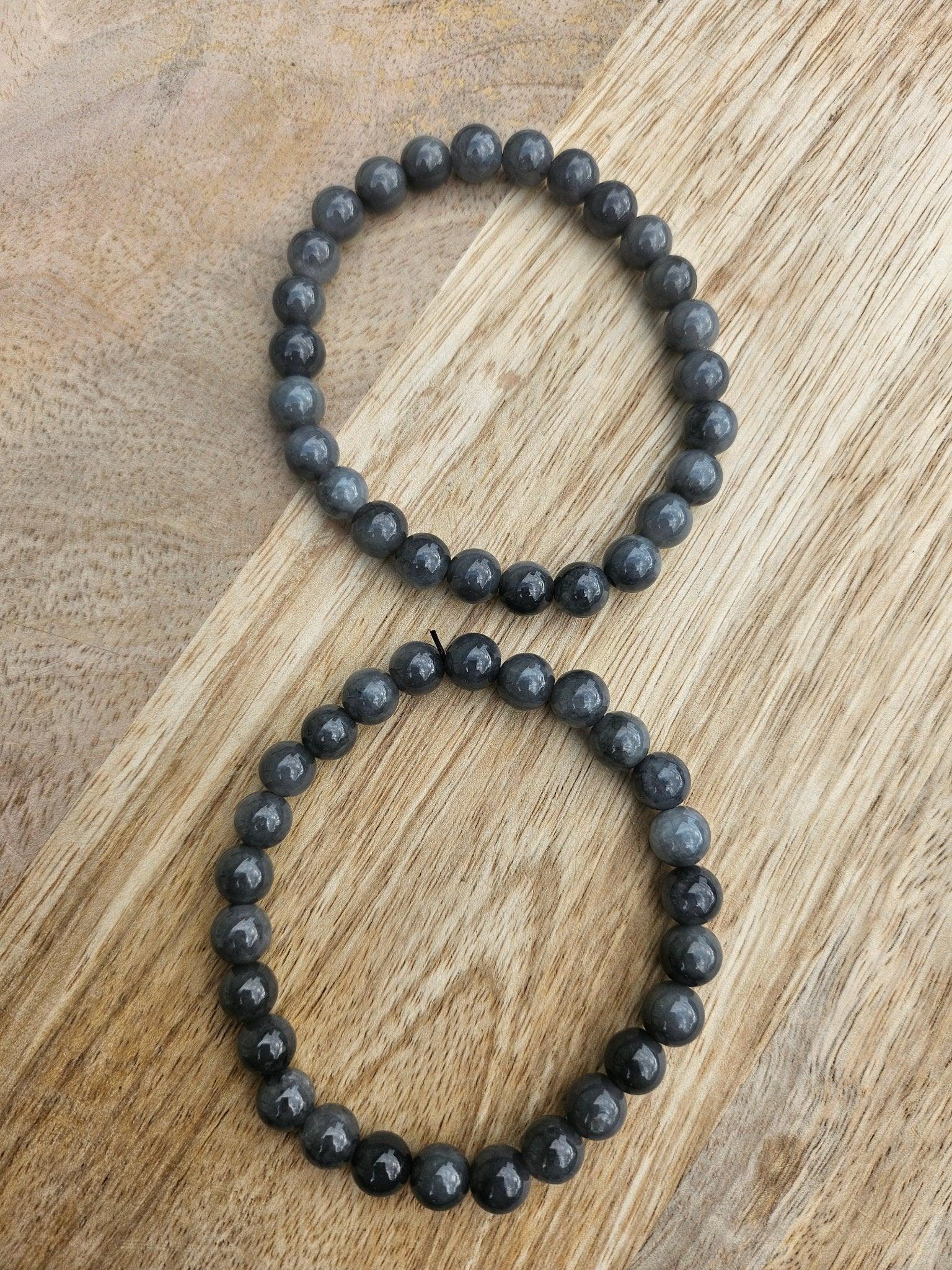 Bracelet Jade gris 8 mm – Wuji – Kumari Legacy - Kumari Legacy