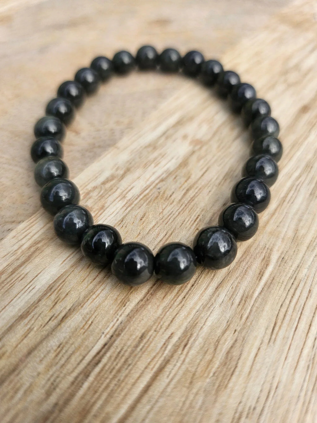 Bracelet Jade gris 8 mm – Wuji – Kumari Legacy - Kumari Legacy