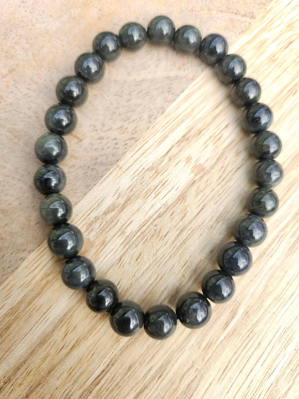 Bracelet Jade gris 8 mm – Wuji – Kumari Legacy - Kumari Legacy