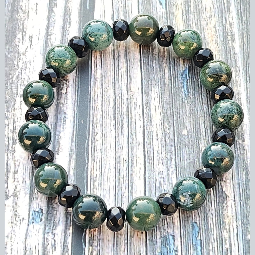 Bracelet Jadéite & Onyx – 10mm - Kumari Legacy