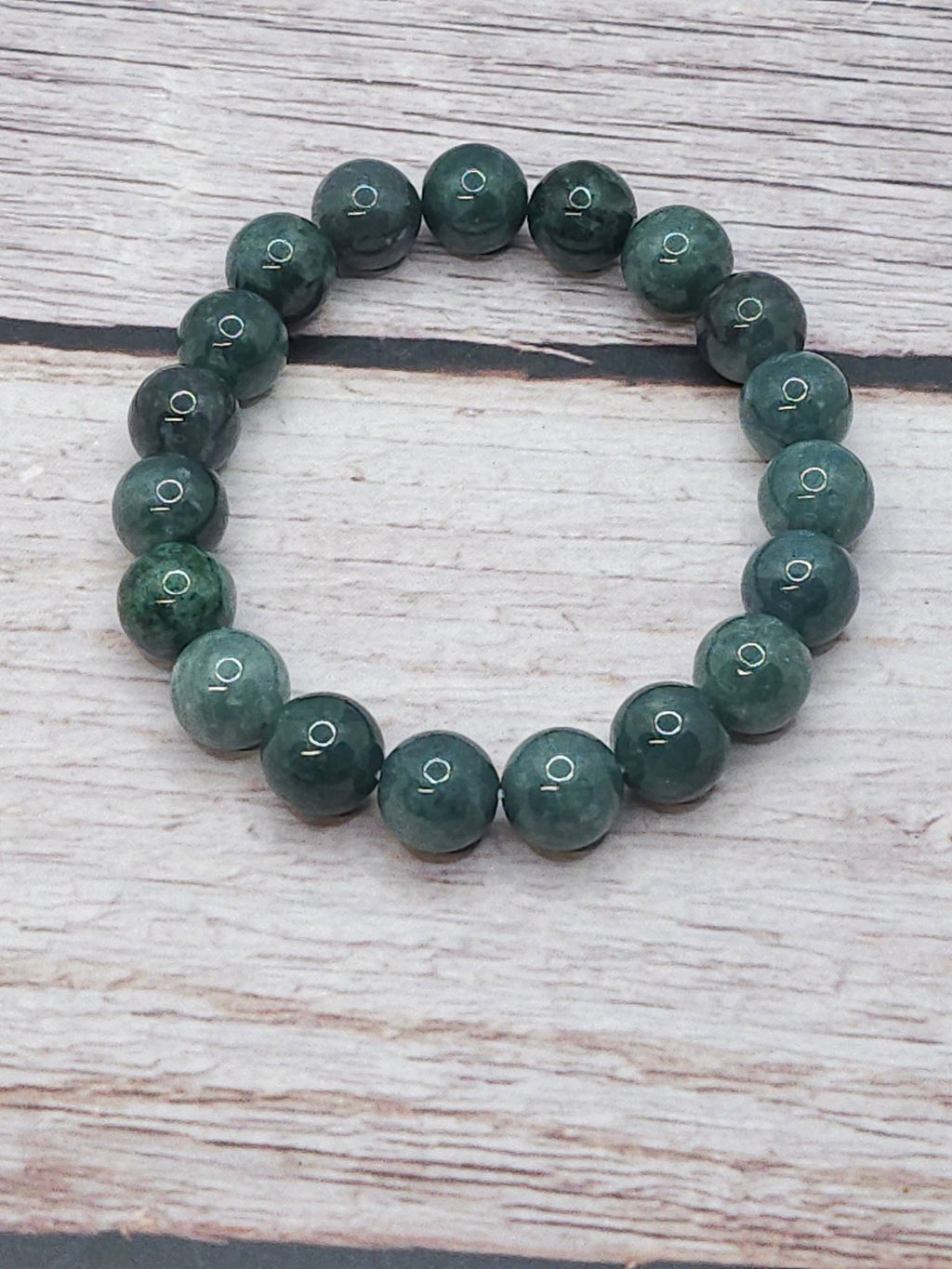 Bracelet Jadéite Vert d'Eau 10mm - Kumari Legacy