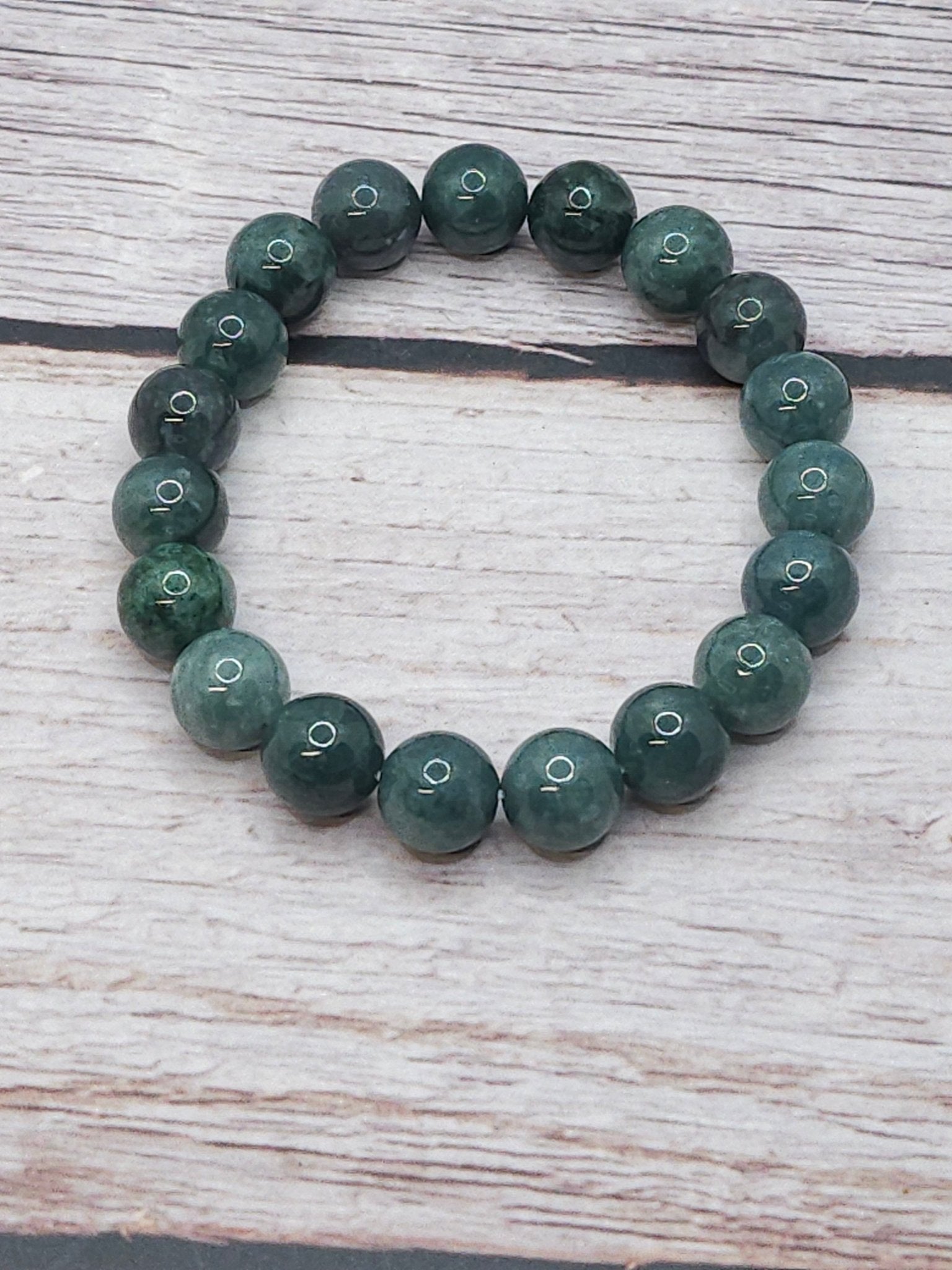 Bracelet Jadéite Vert d'Eau 10mm - Kumari Legacy