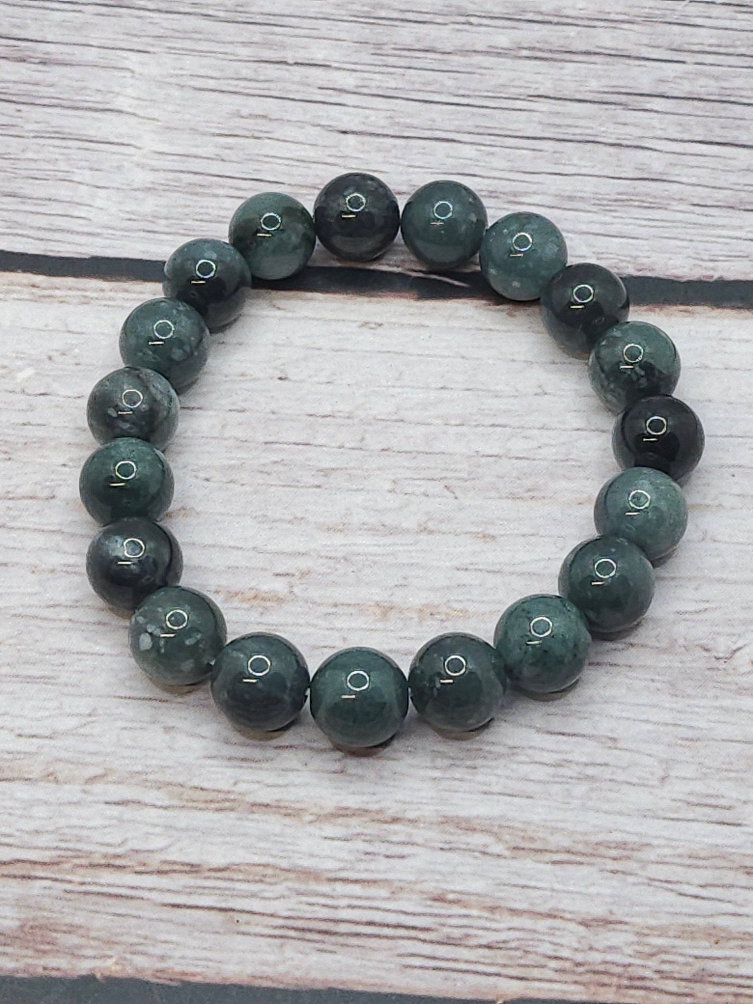 Bracelet Jadéite Vert d'Eau 10mm - Kumari Legacy