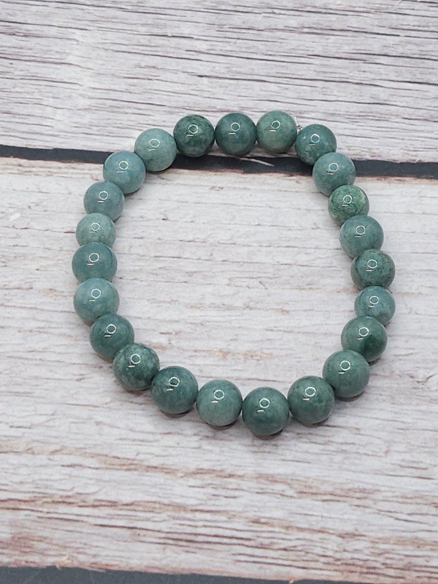 Bracelet Jadéite Vert d'Eau 8mm - Kumari Legacy