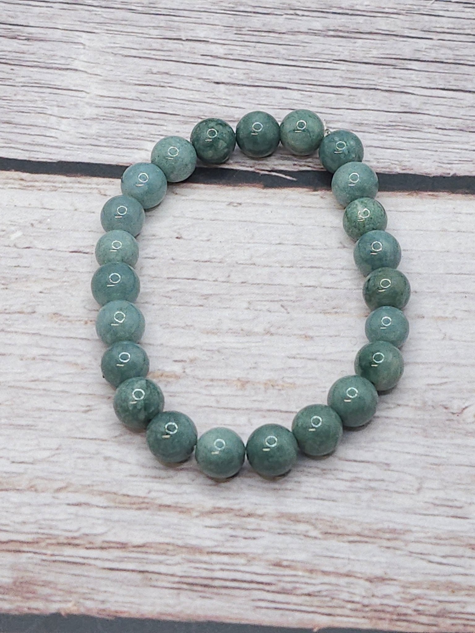 Bracelet Jadéite Vert d'Eau 8mm - Kumari Legacy
