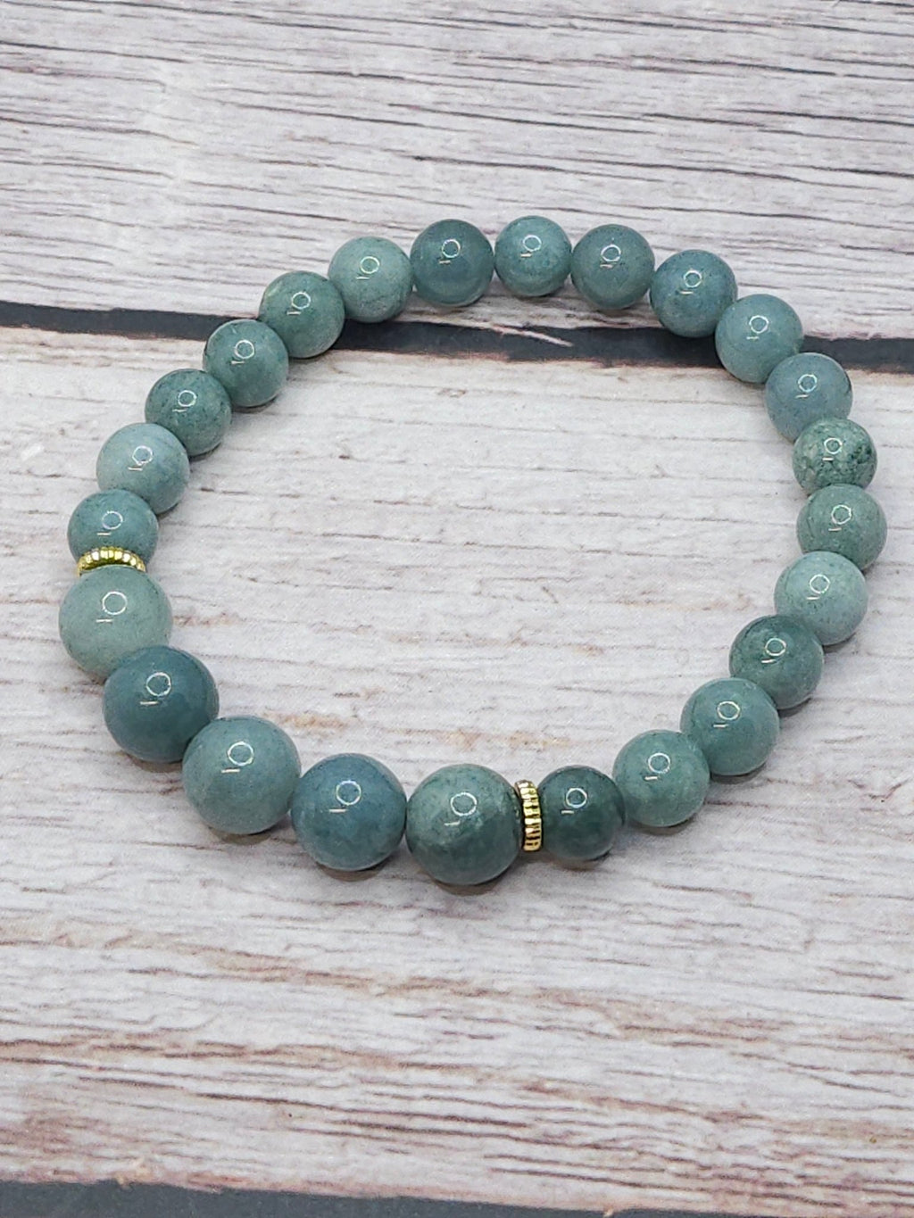 Bracelet Jadéite Vert d'Eau 8mm - Kumari Legacy