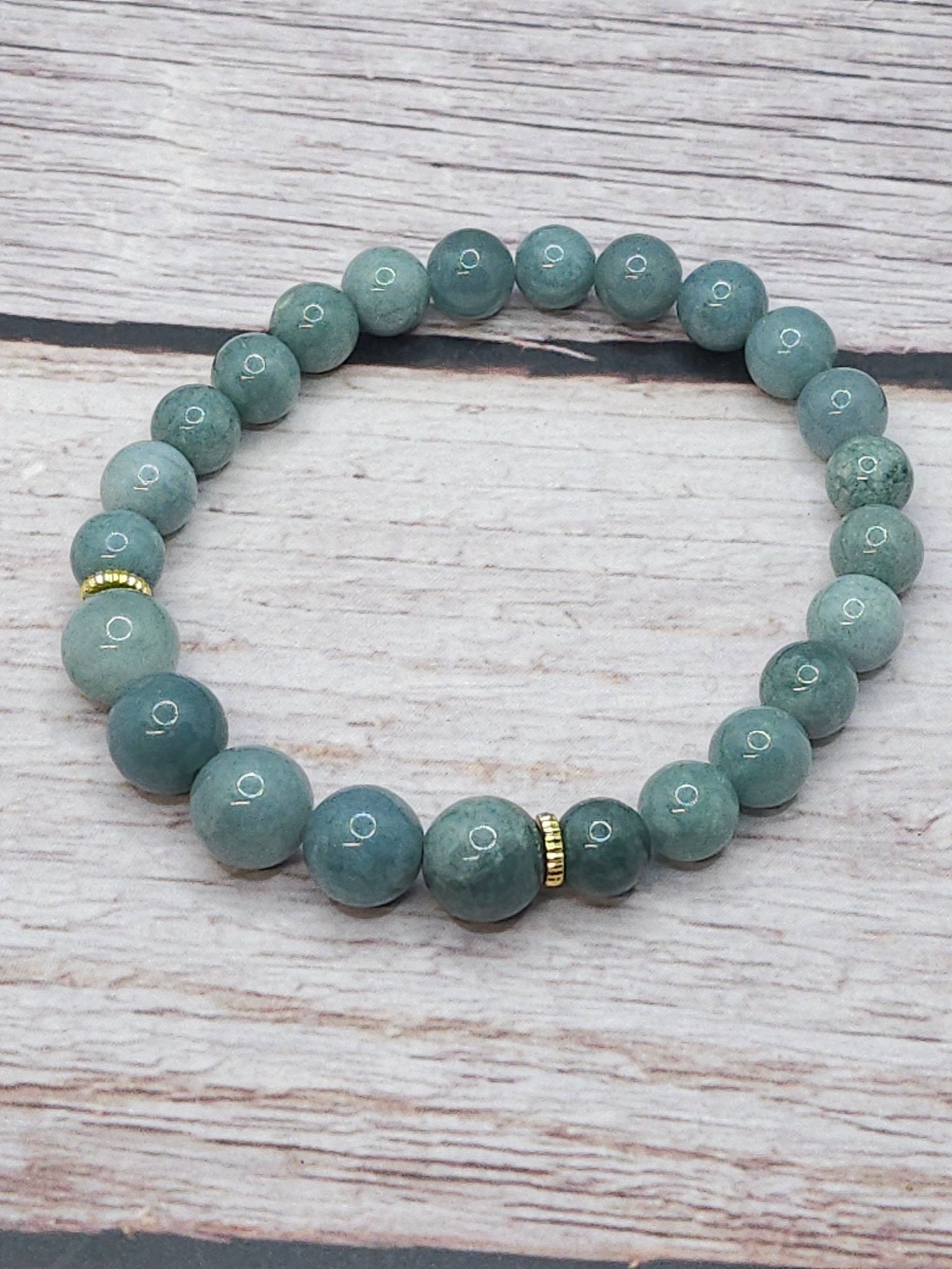 Bracelet Jadéite Vert d'Eau 8mm - Kumari Legacy