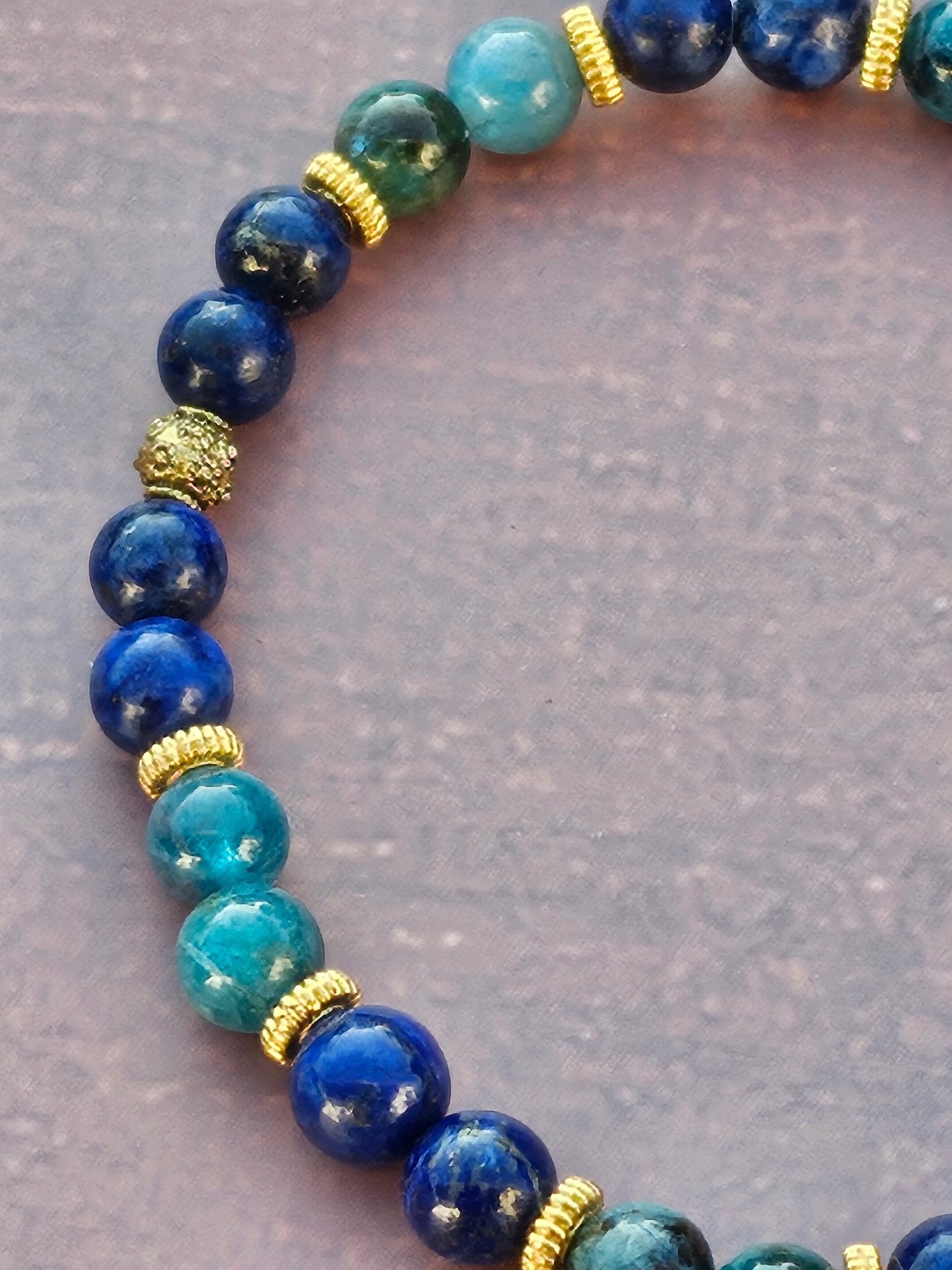 Bracelet Lapis-lazuli & Apatite – 6mm - Kumari Legacy